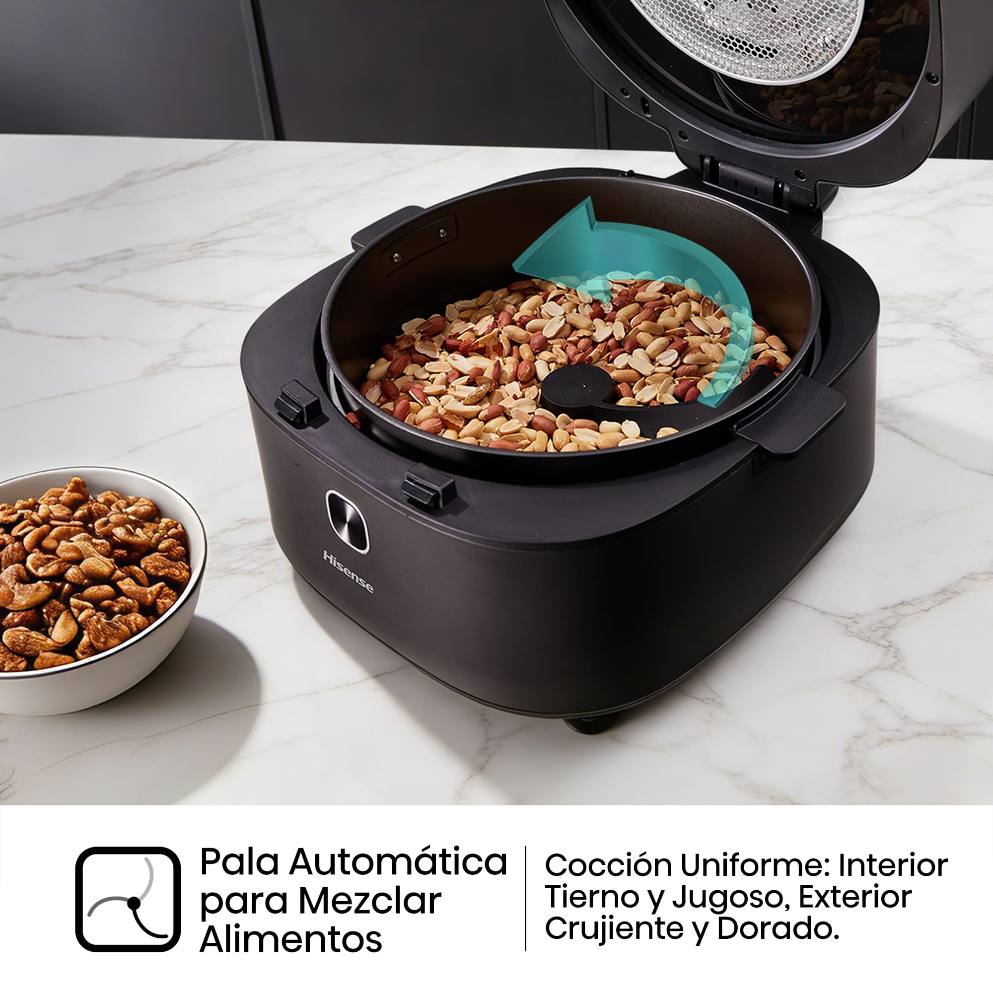 Hisense - Hisense HAF1350DR Freidora de Aire 6,7 L