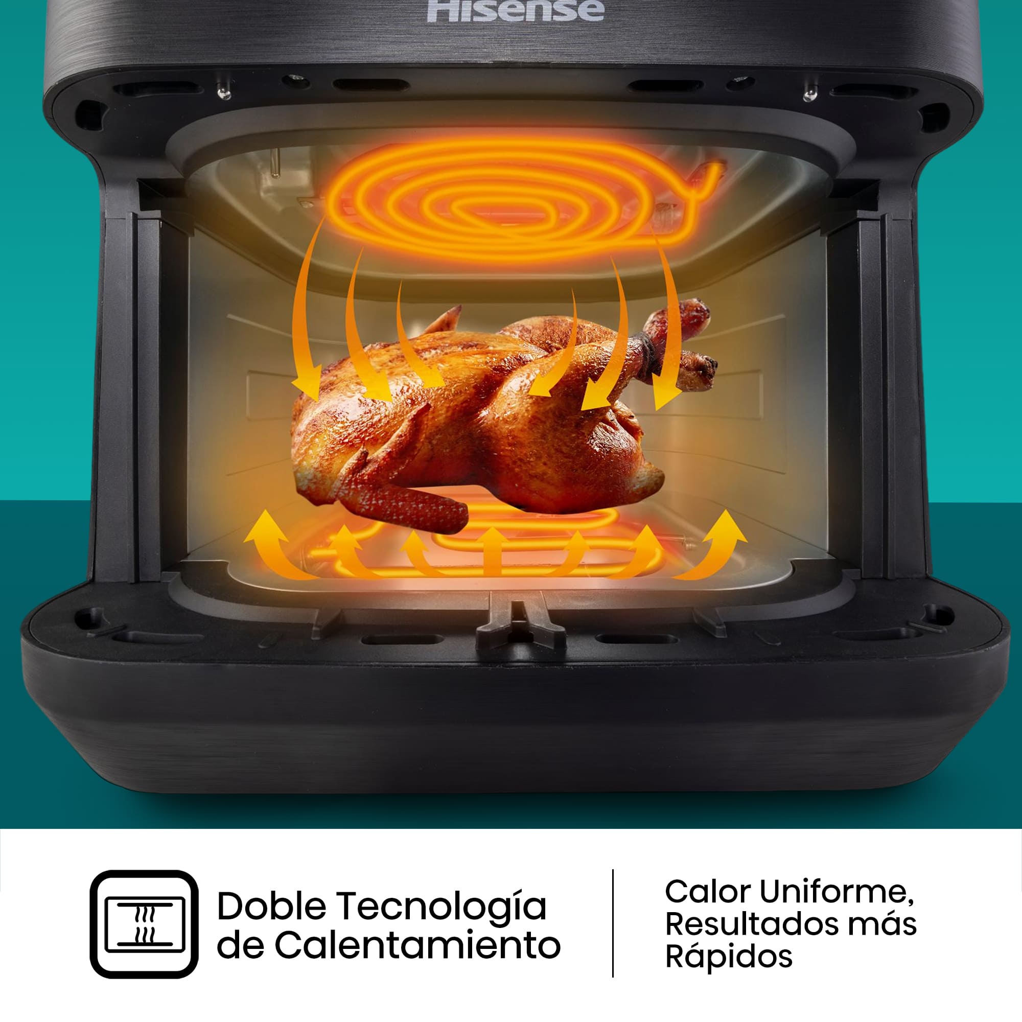 Hisense - Hisense HAF2100DCD Freidora de Aire 7,7 L