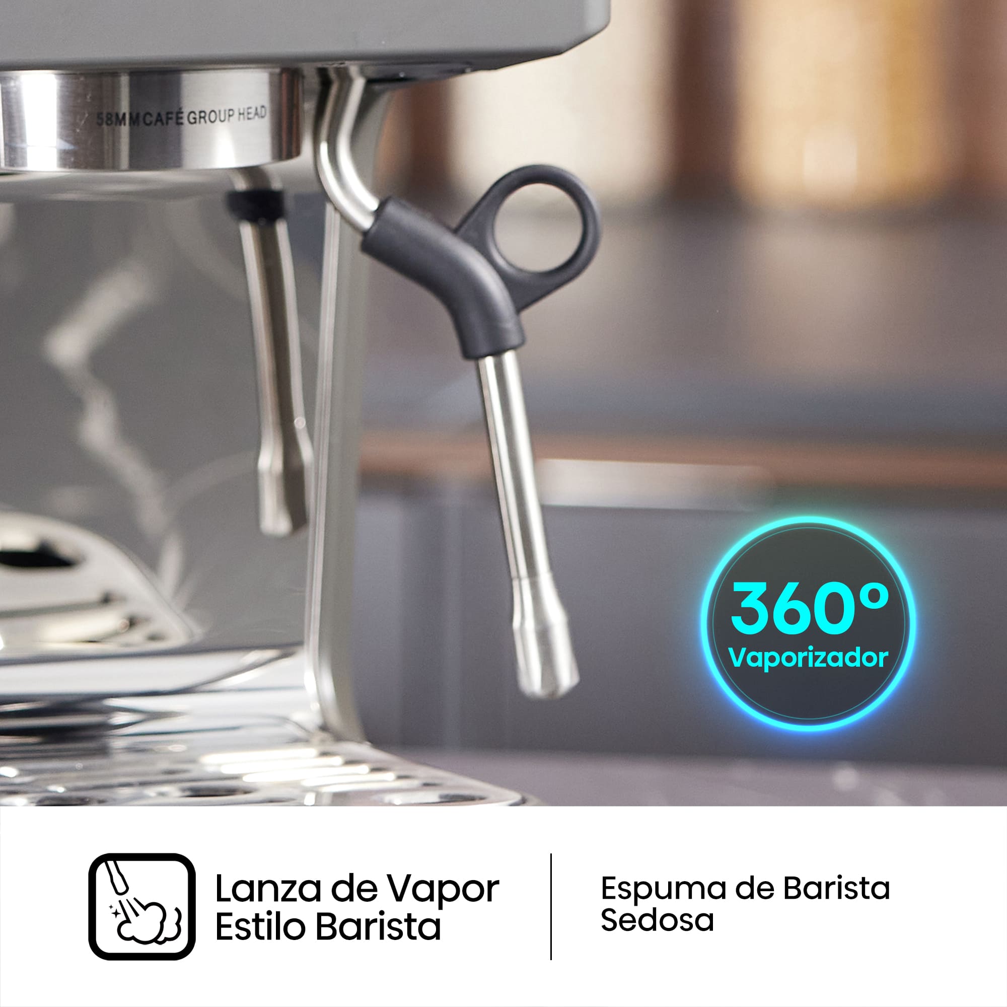 Hisense - Hisense HSACM20LP Cafetera Espresso Automática 20 Bar con Molinillo y PID