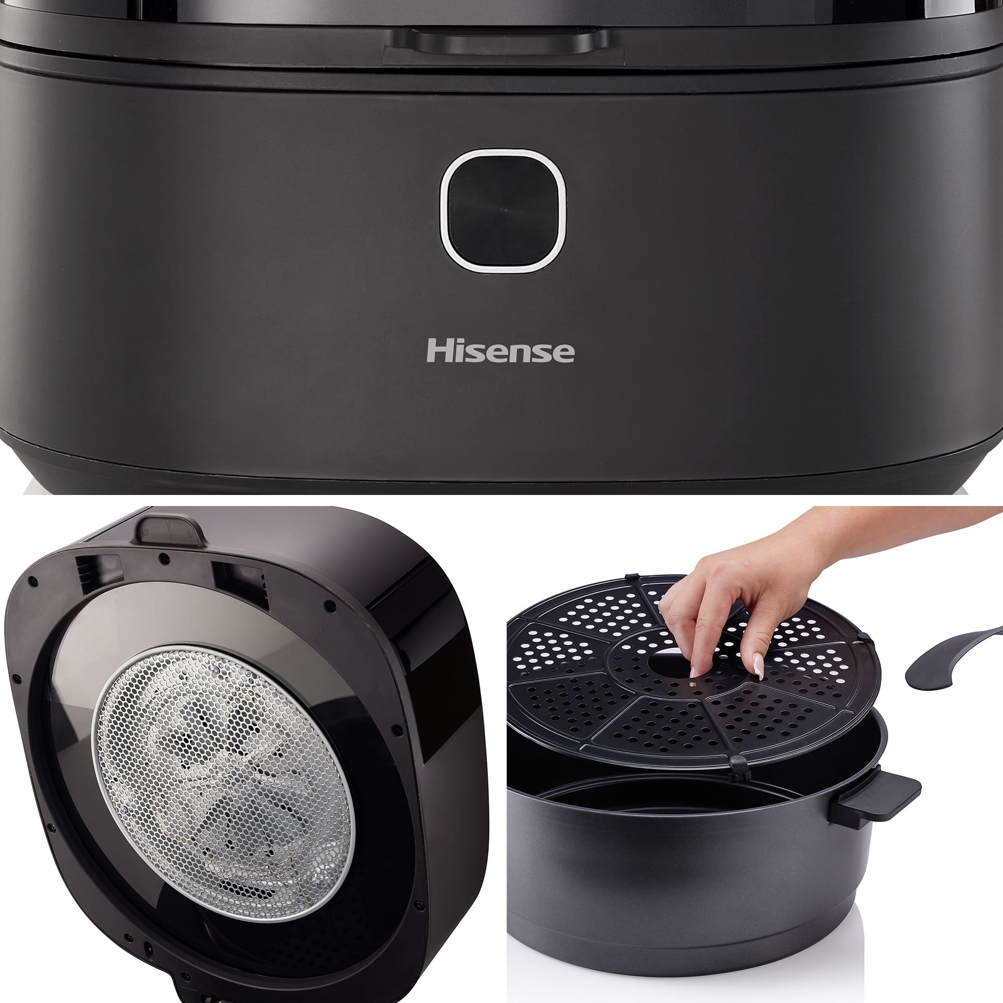 Hisense - Hisense HAF1350DR Freidora de Aire 6,7 L