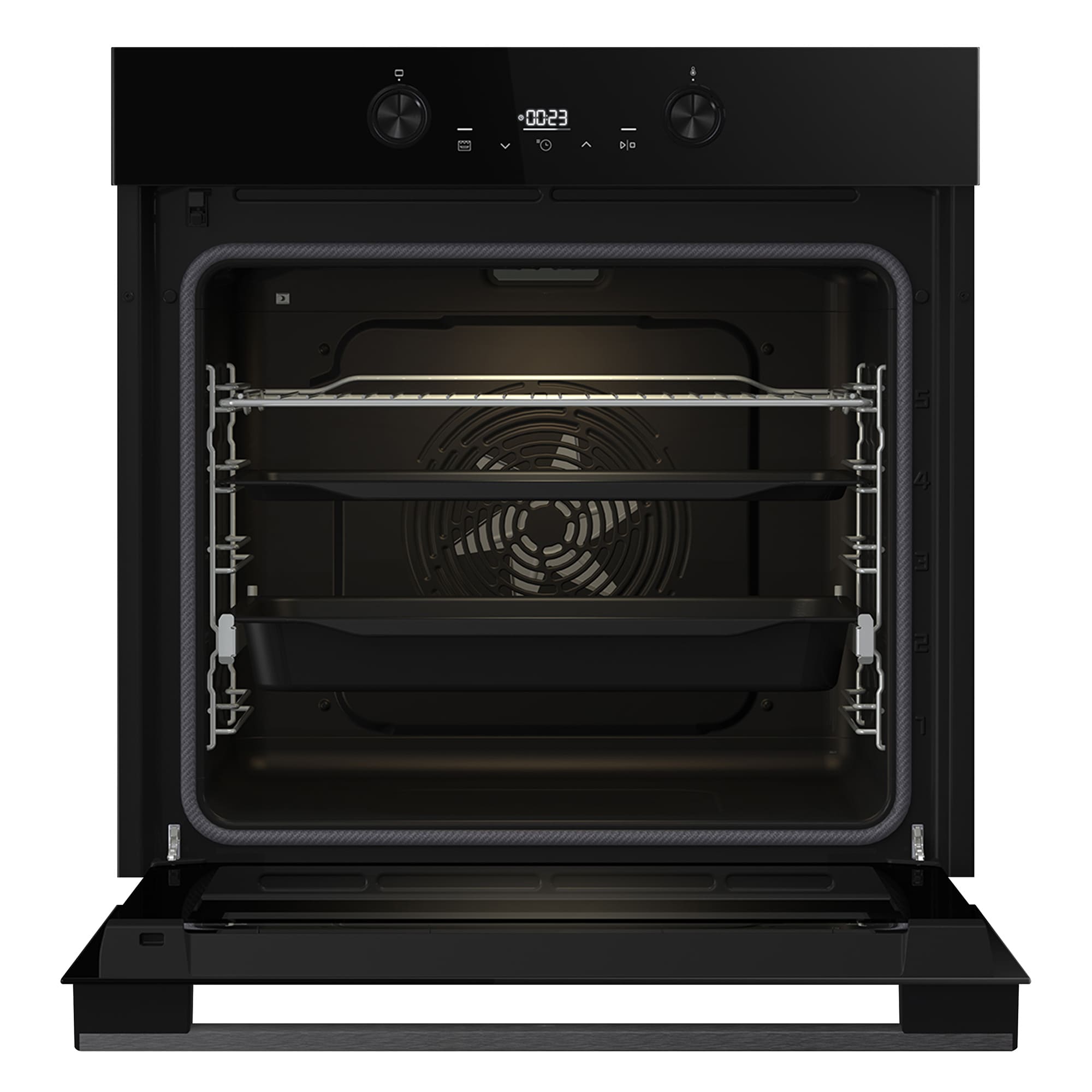 Hisense - BI64223EPBG – Horno Pirolítico, Clase A++, Capacidad 78L, Color Cristal Negro