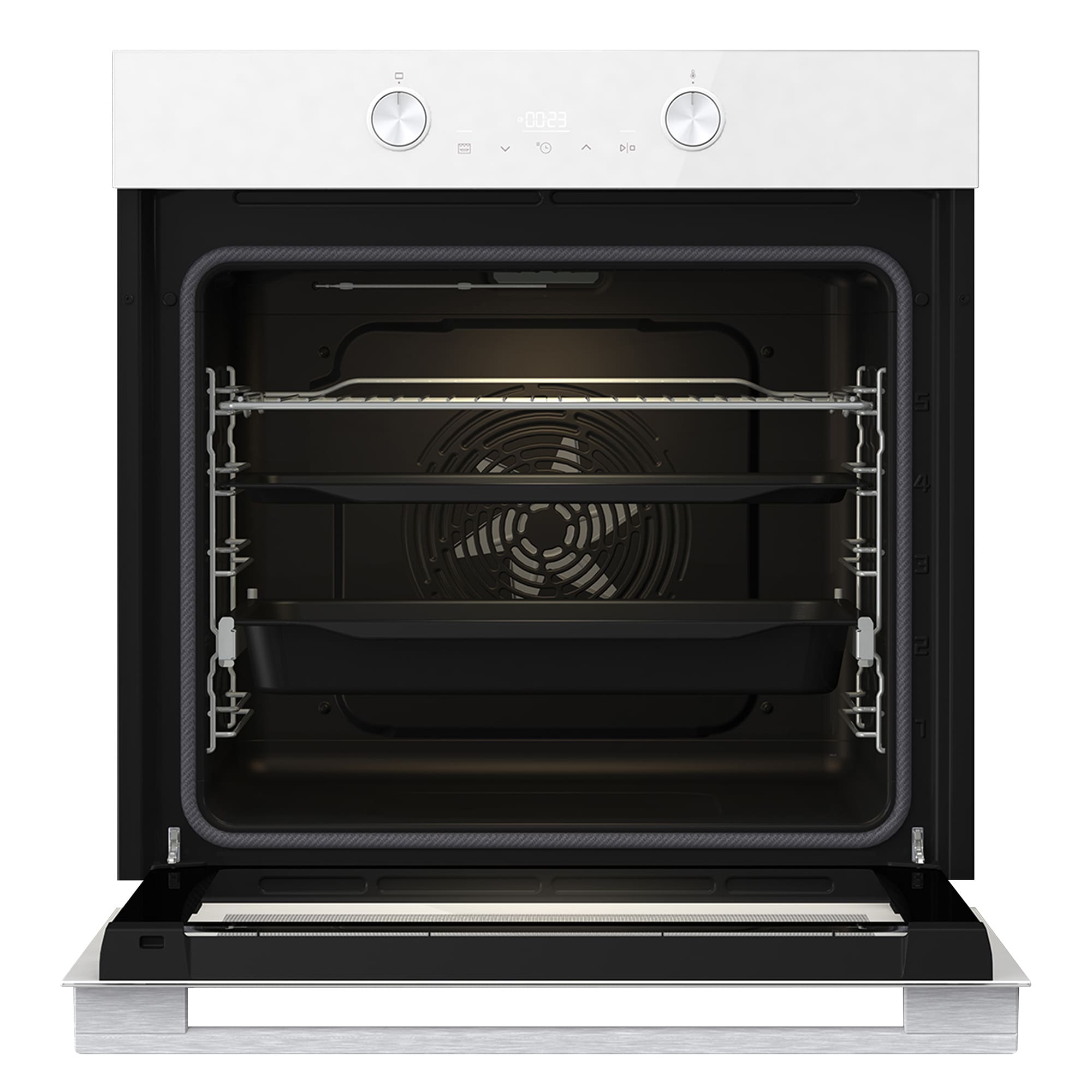 Hisense - BI64223EPWG – Horno Pirolítico, Clase A++, Capacidad 78L, Color Cristal Blanco