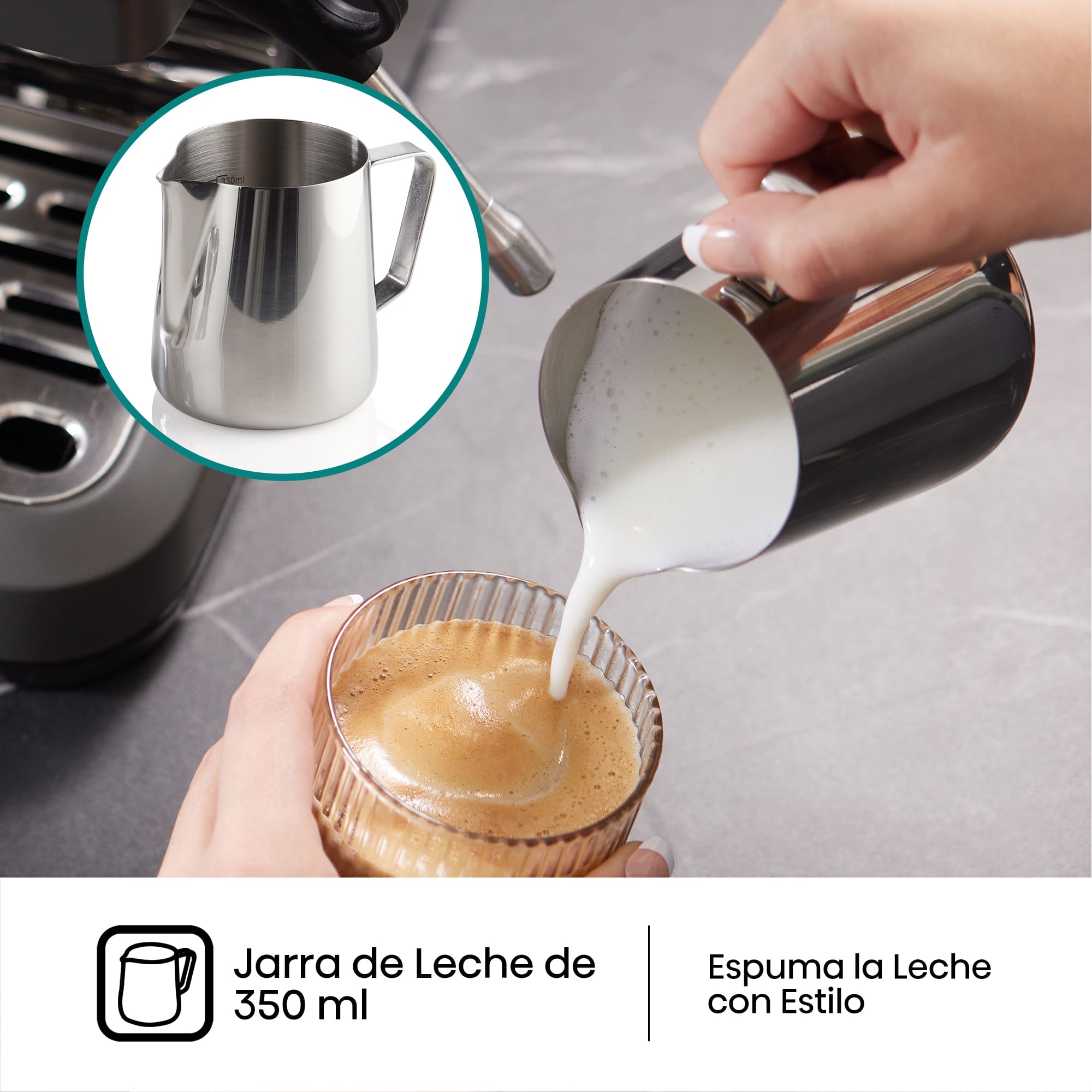 Hisense - Hisense HSACM20LP Cafetera Espresso Automática 20 Bar con Molinillo y PID