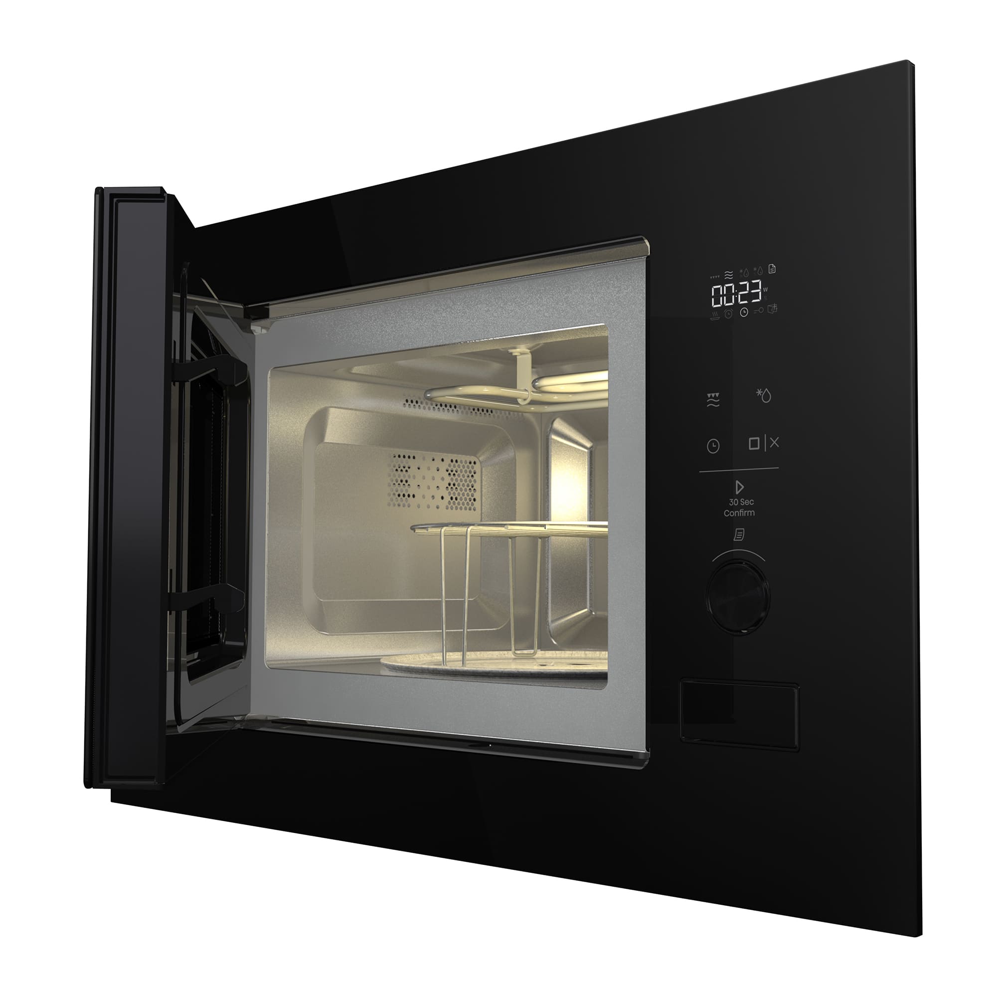 Hisense - BIM320G52BG – Microondas De Integración, Capacidad 20L, Color Cristal Negro