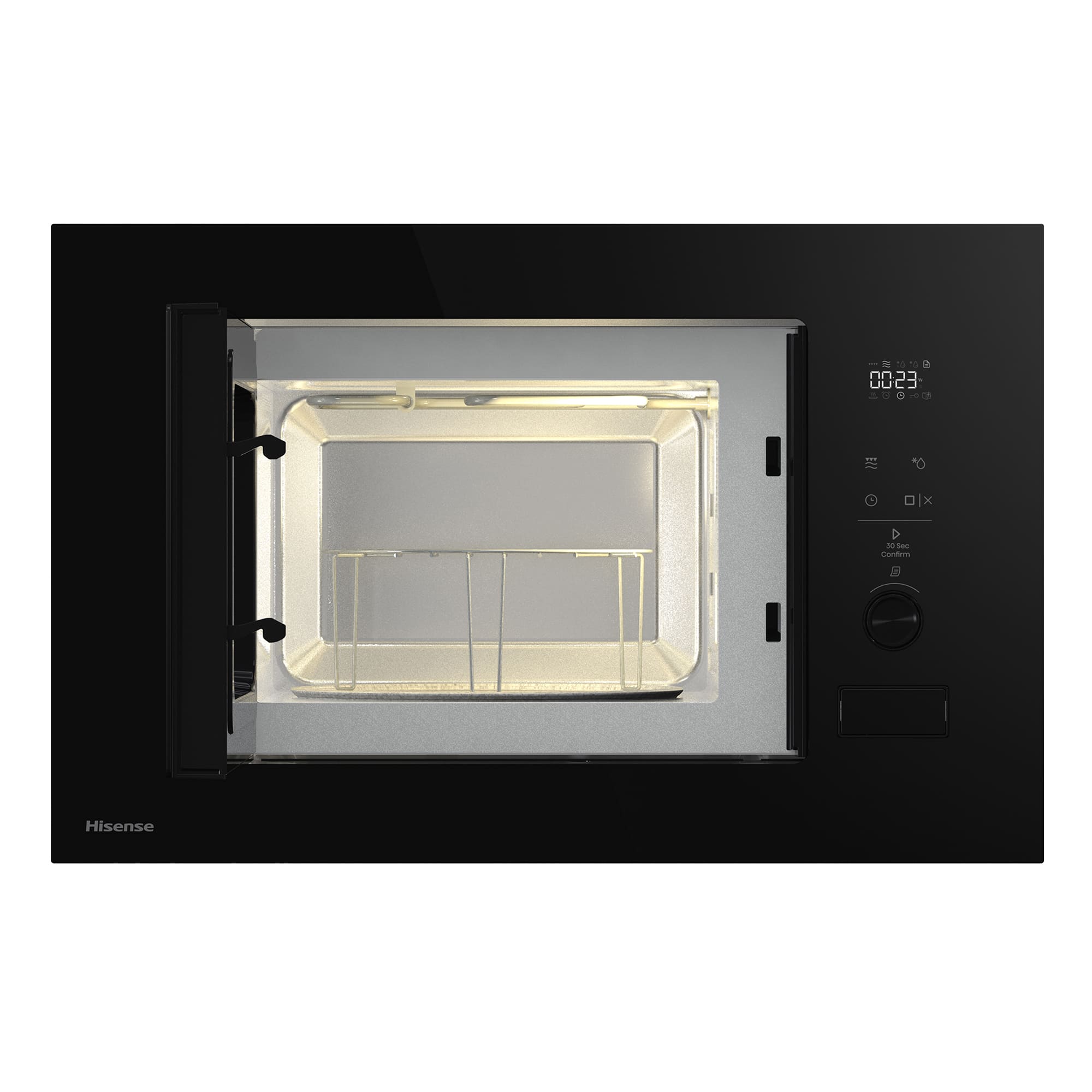 Hisense - BIM320G52BG – Microondas De Integración, Capacidad 20L, Color Cristal Negro