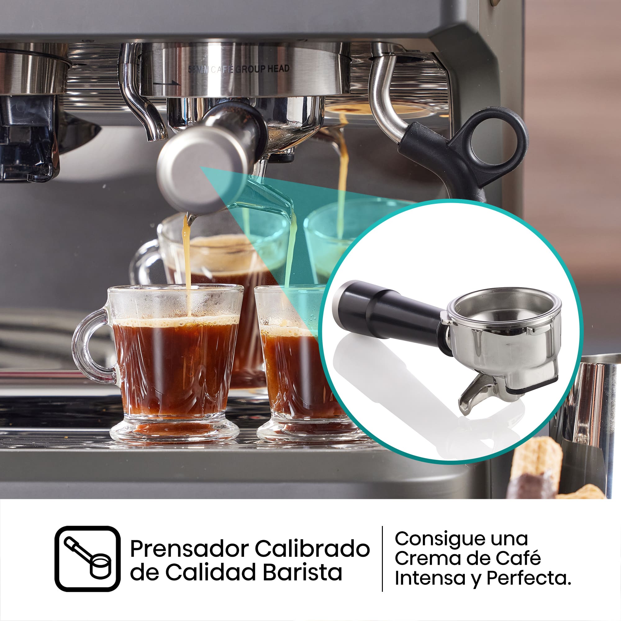 Hisense - Hisense HSACM20LP Cafetera Espresso Automática 20 Bar con Molinillo y PID