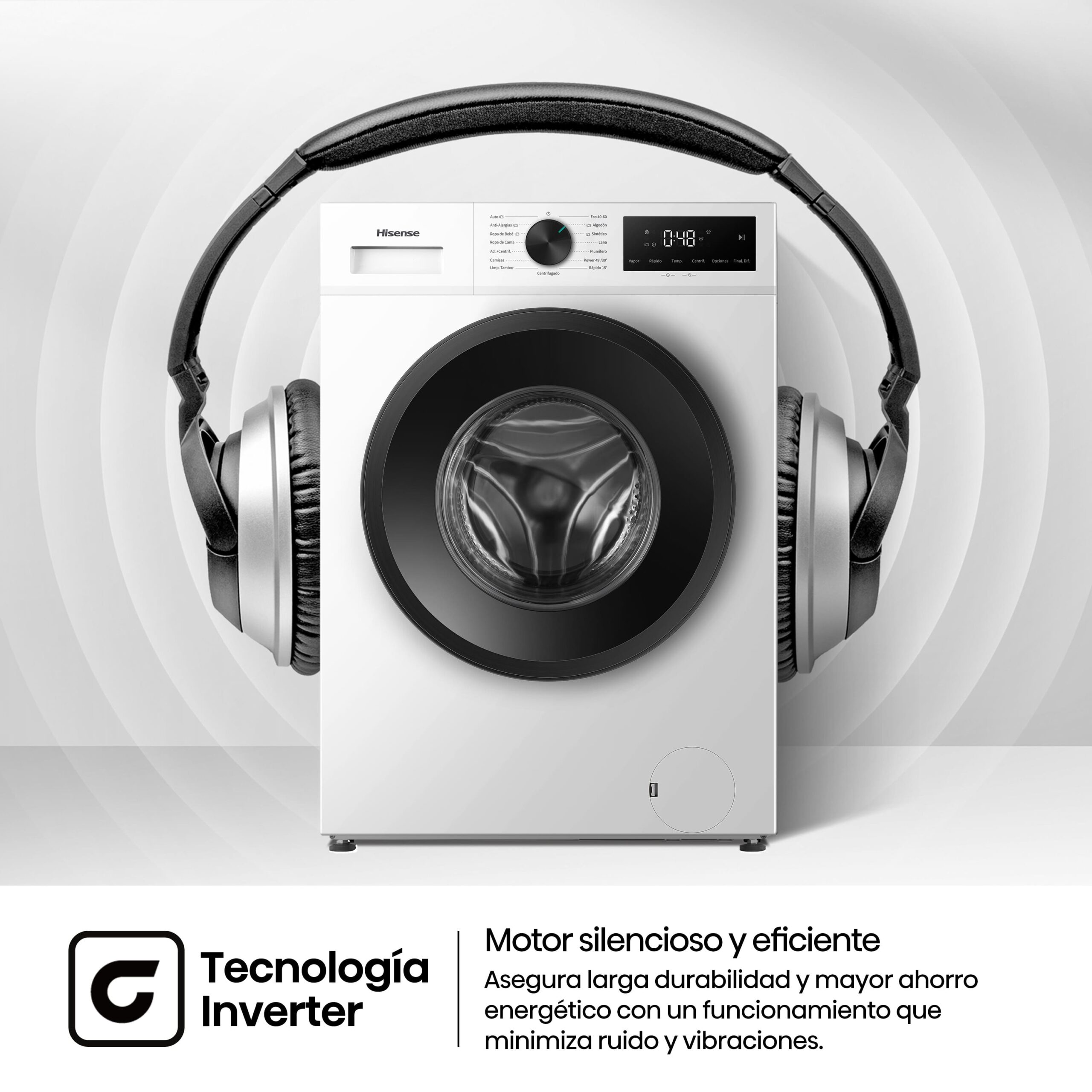 Hisense - WF1I1342BWM – Lavadora De Libre Instalación, Clase A, 13 Kg, 1400 rpm, Blanco