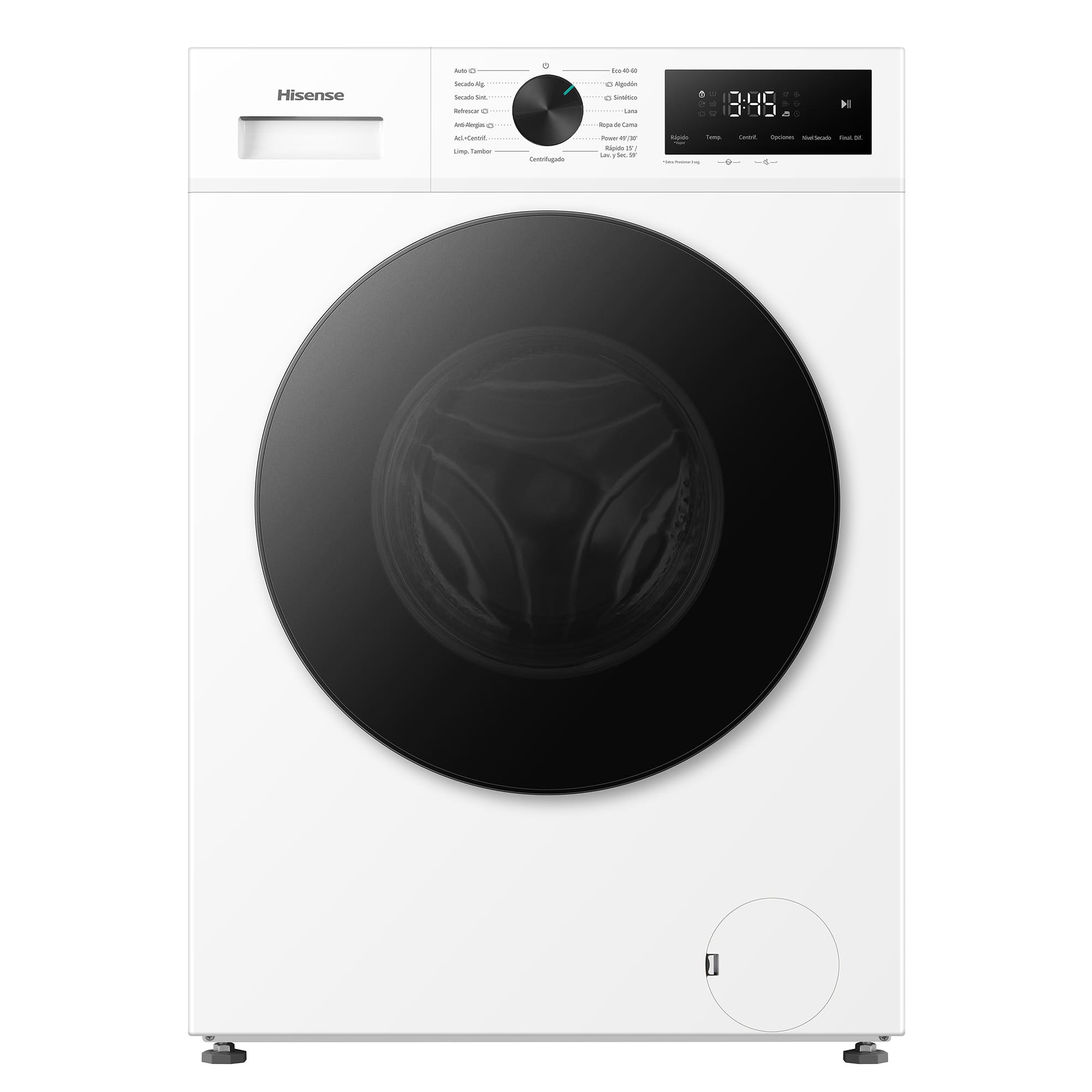 Hisense - WD1I1142BWL2 – Lavasecadora De Libre Instalación, Clase D, Capacidad 11 kg/7 kg, 1400 rpm, Color Blanco