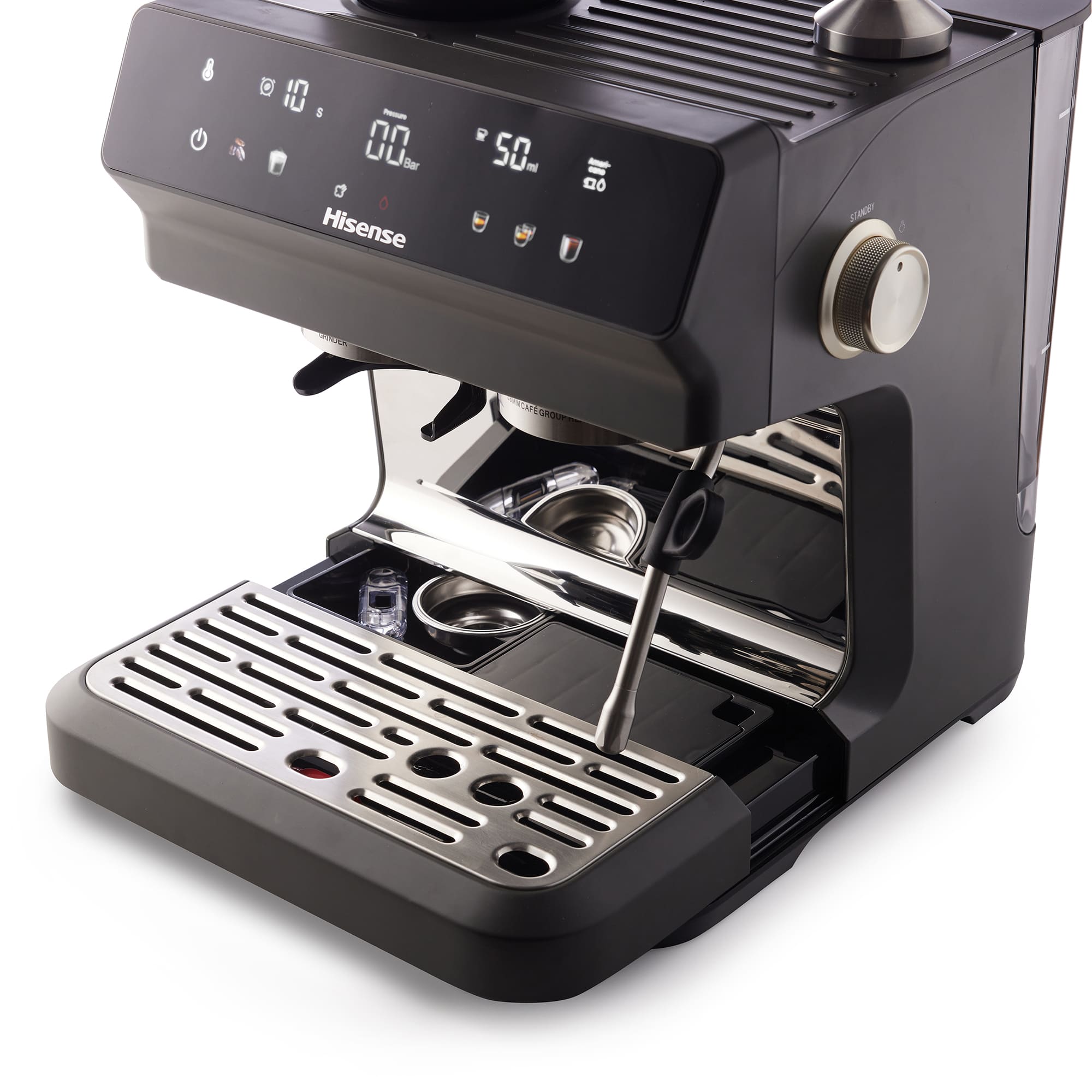 Hisense - Hisense HSACM20LP Cafetera Espresso Automática 20 Bar con Molinillo y PID