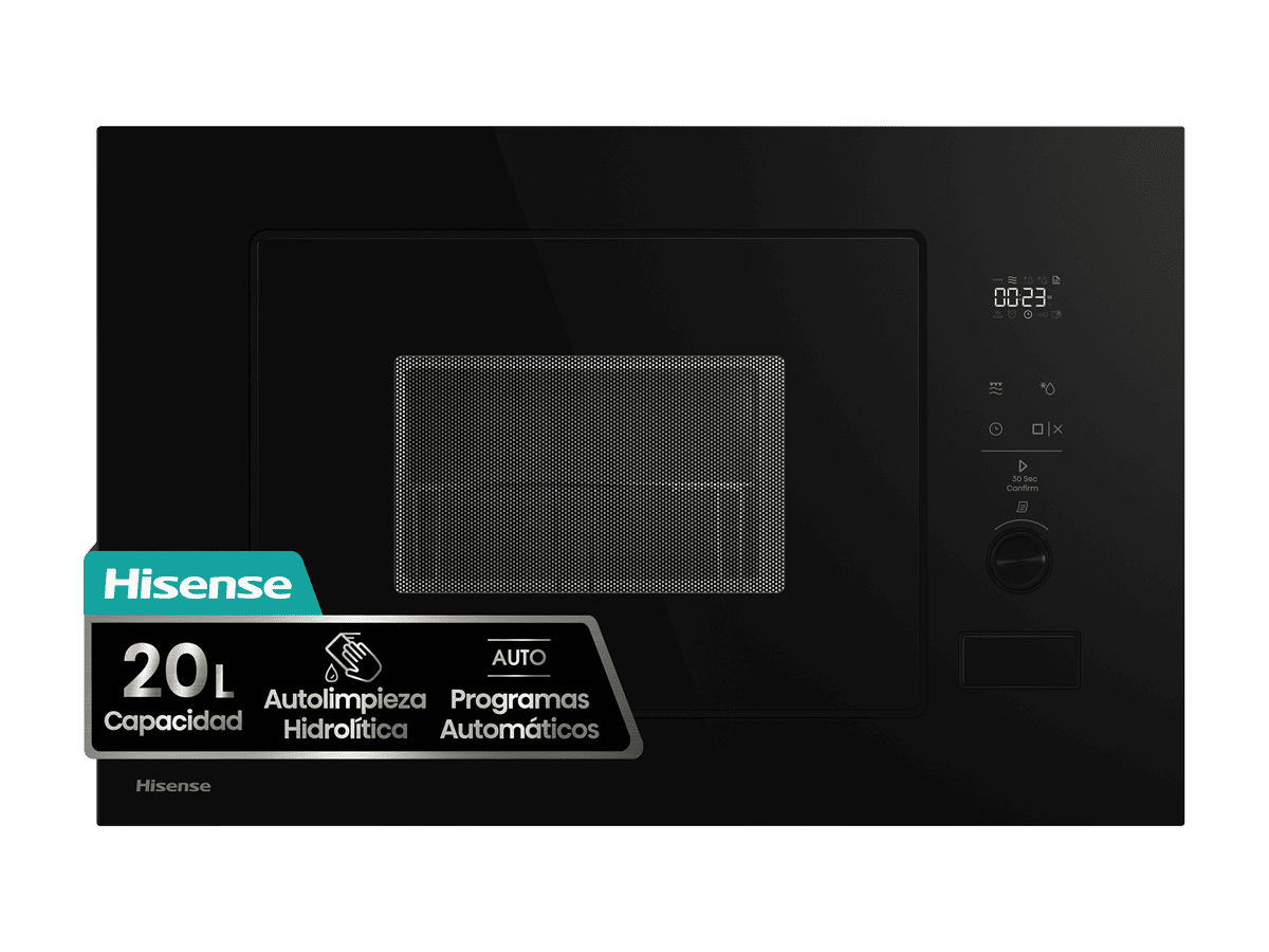 BIM320G52BG - Microondas De Integración, Capacidad 20L, Color Cristal Negro