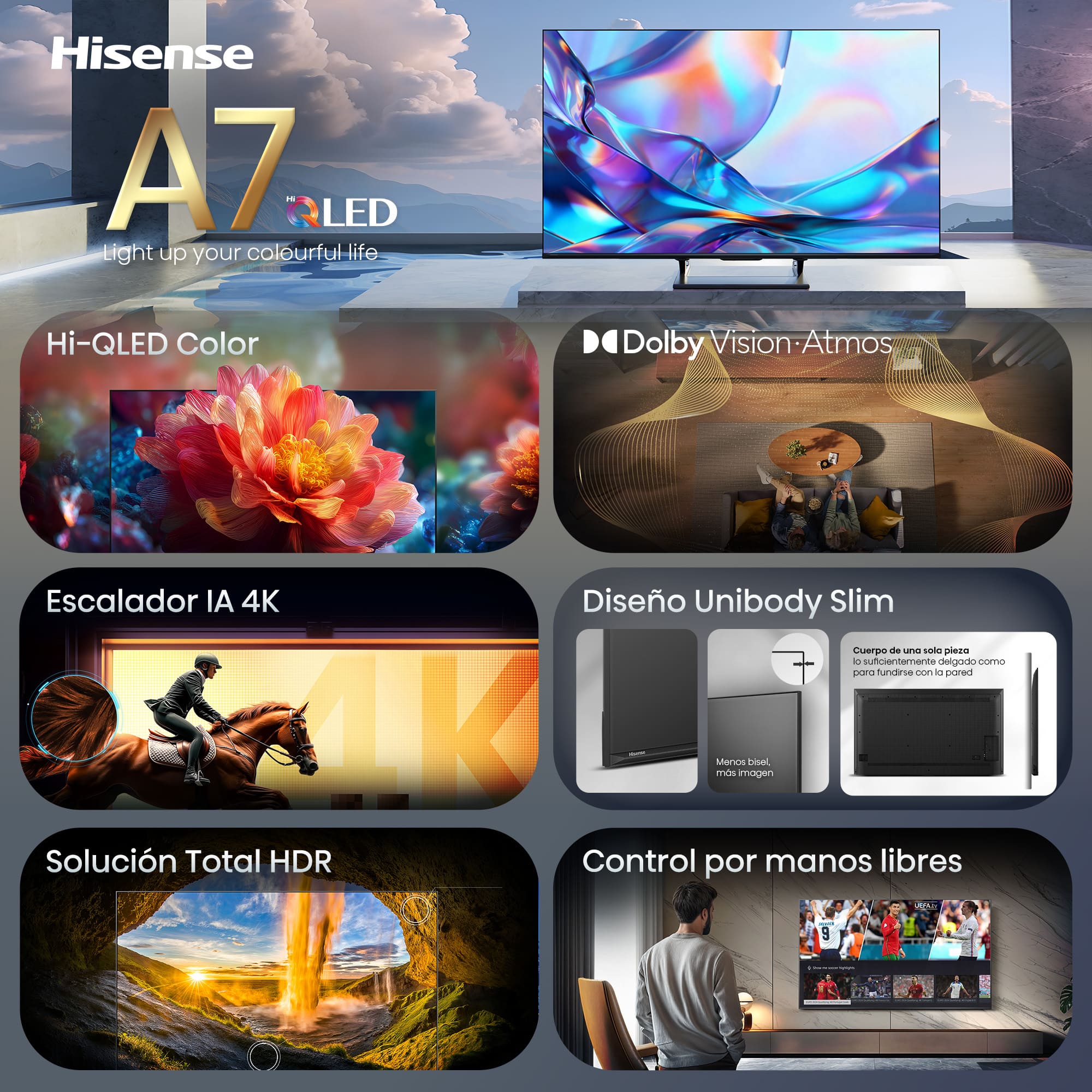 Hisense - Serie A7 QLED Hisense TV 50A7S