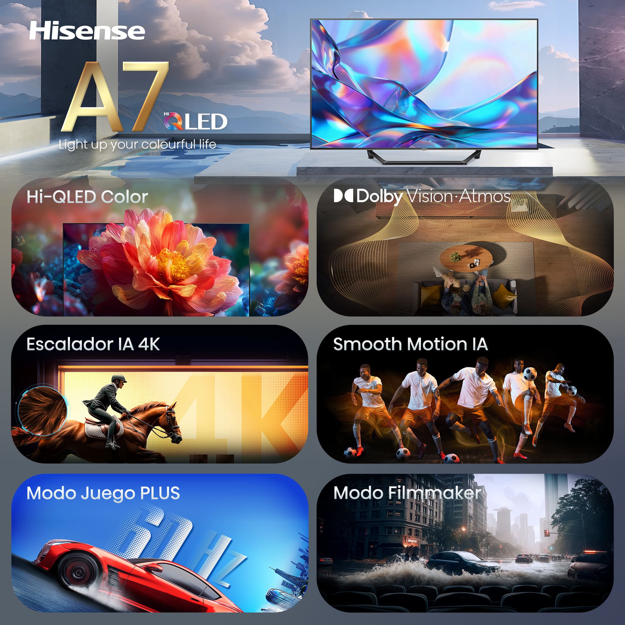 Hisense - Serie A7 QLED Hisense TV 43A7S