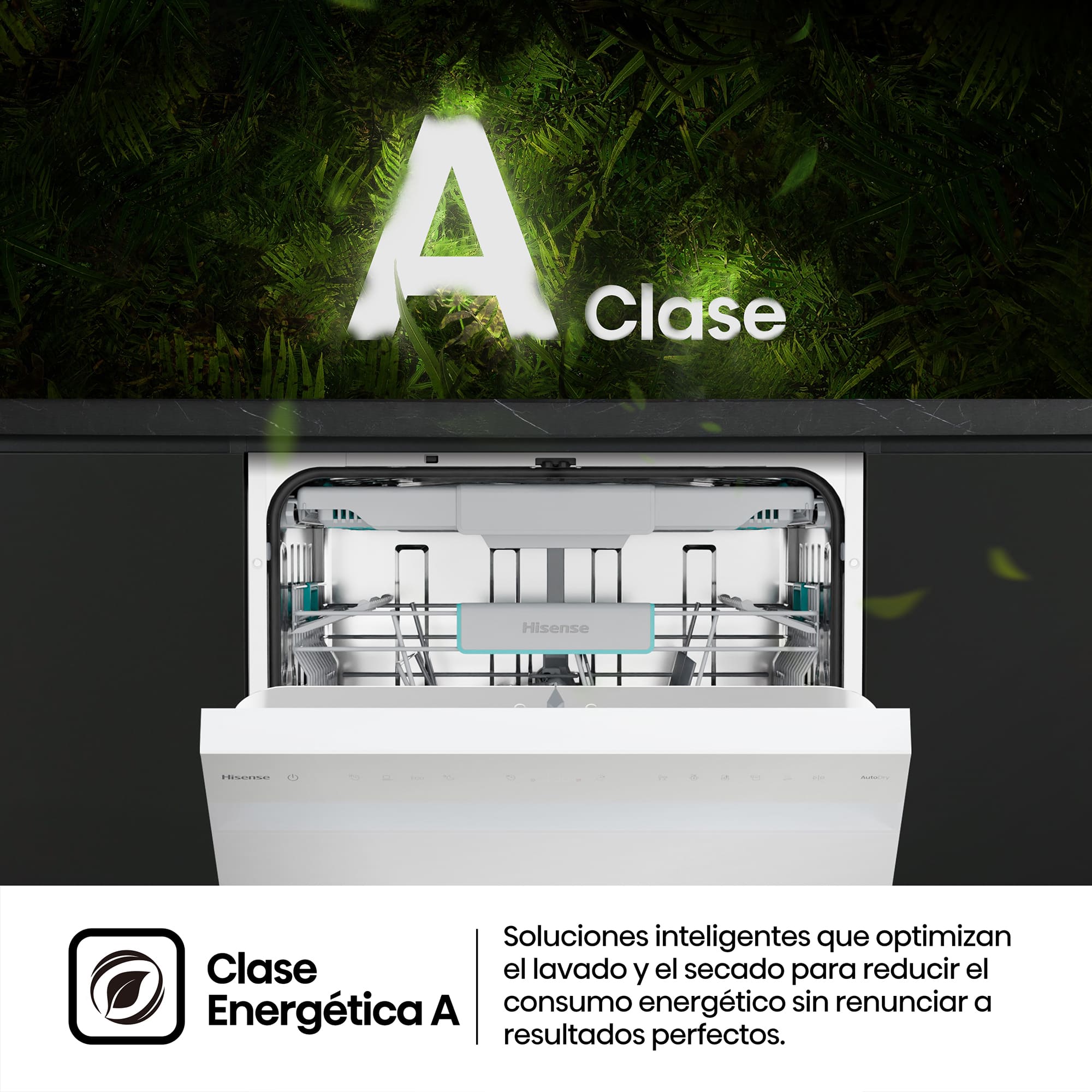 Hisense - HS663A90WUK – Lavavajillas 60Cm De Libre Instalación, Clase A, Capacidad 16 Serv., Color Blanco