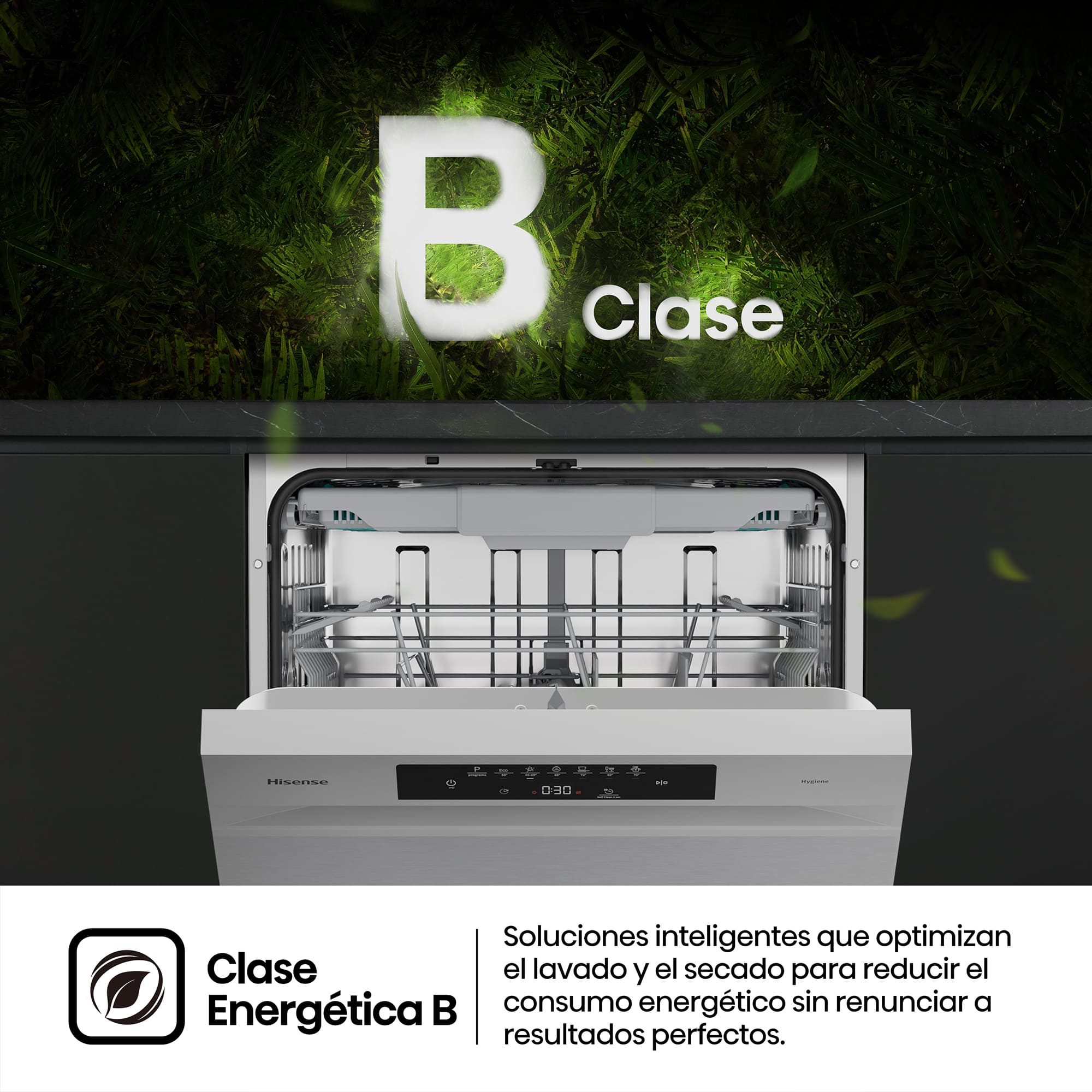 Hisense - HS643B90X – Lavavajillas 60Cm De Libre Instalación, Clase B, Capacidad 15 Serv., Color Inox