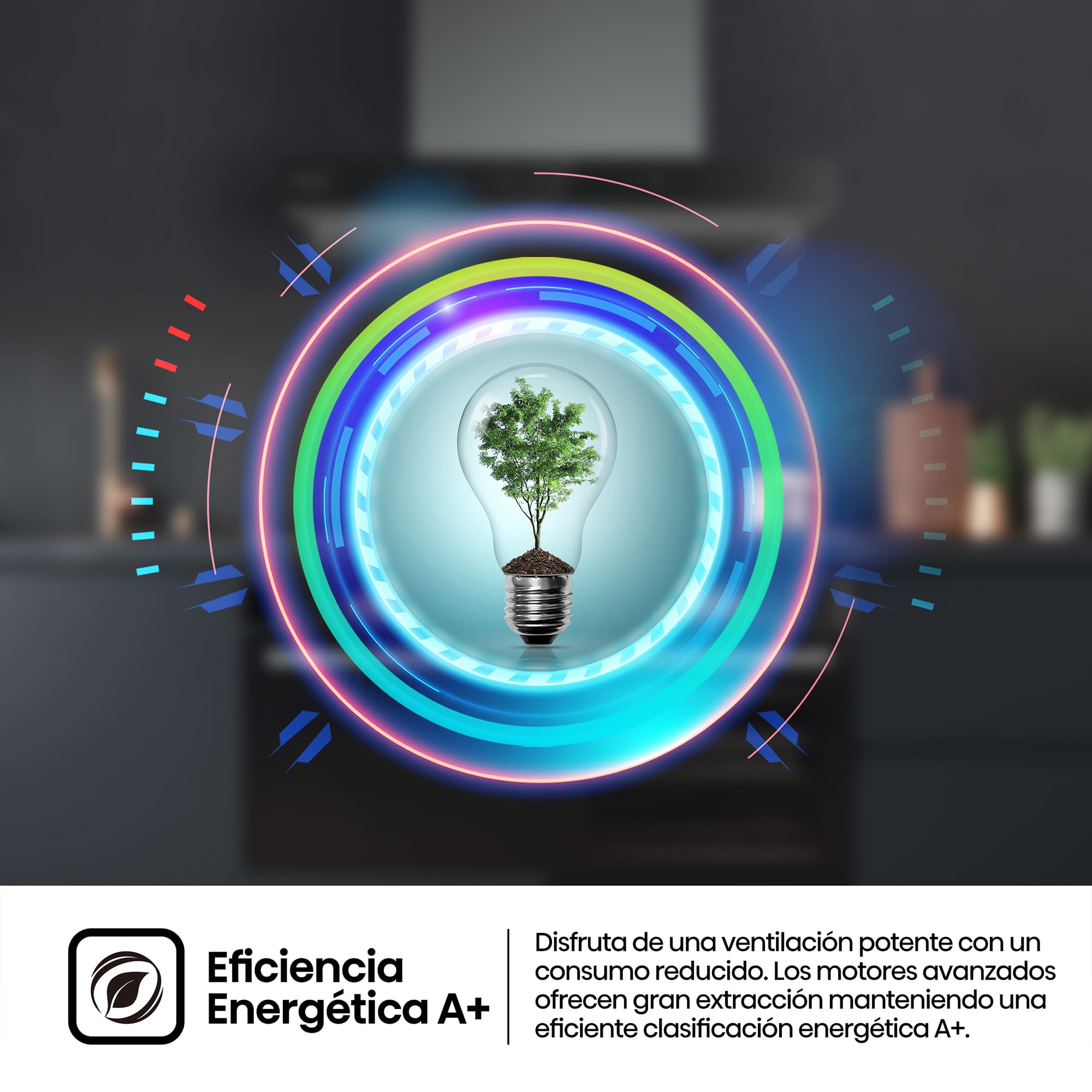 Hisense - CH6T6226XGB – Campana T Invertida 60Cm, Clase A+, Capacidad 446M³/H, Color Inox
