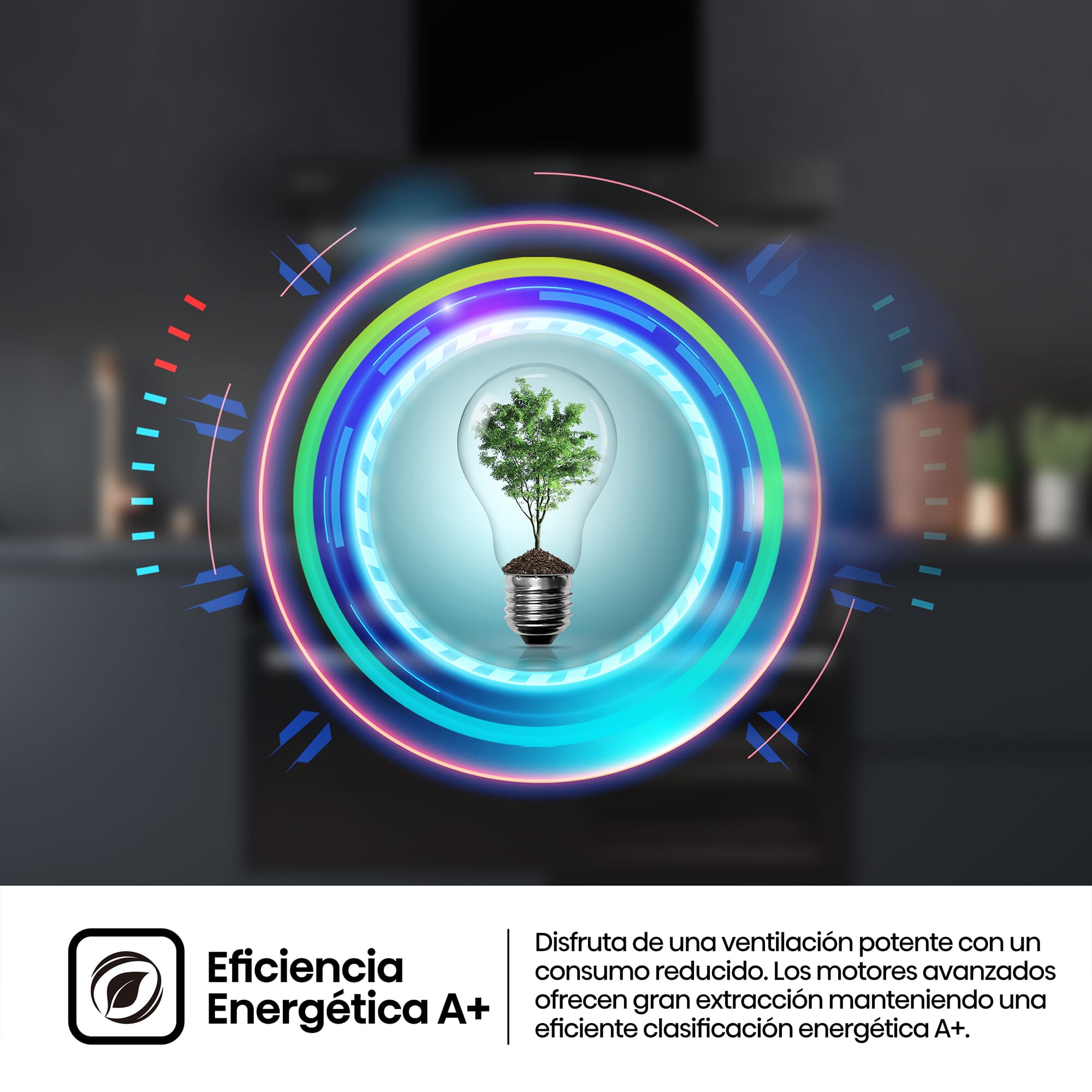 Hisense - CH6T6226B – Campana T Invertida 60Cm, Clase A+, Capacidad 446M³/H, Color Negro