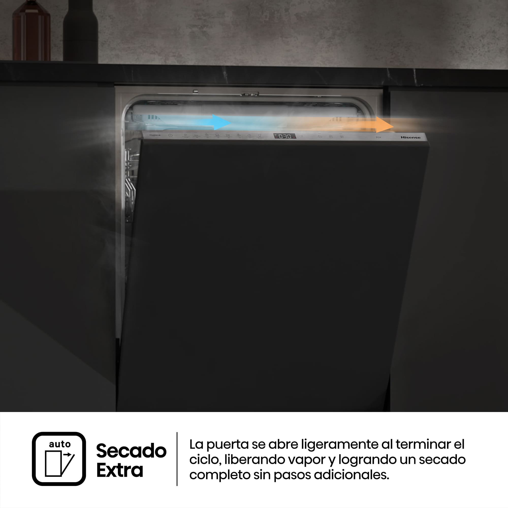 Hisense - HFI5A6360H – Lavavajillas 60Cm De Encastre, Clase A, Capacidad 16 Serv.