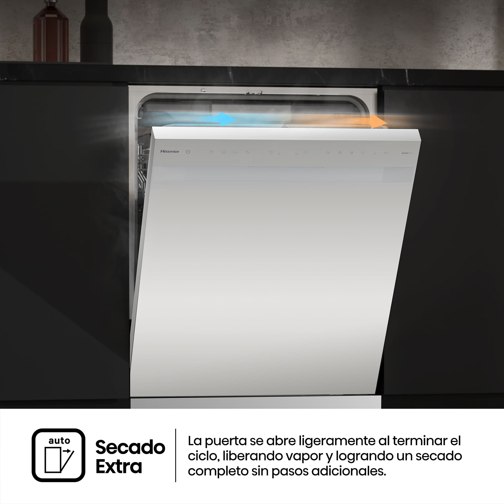 Hisense - HS663A90WUK – Lavavajillas 60Cm De Libre Instalación, Clase A, Capacidad 16 Serv., Color Blanco
