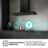 Decorativas de Pared CH9T6226B – Campana T Invertida 90Cm, Clase A+, Capacidad 446M³/H, Color Negro