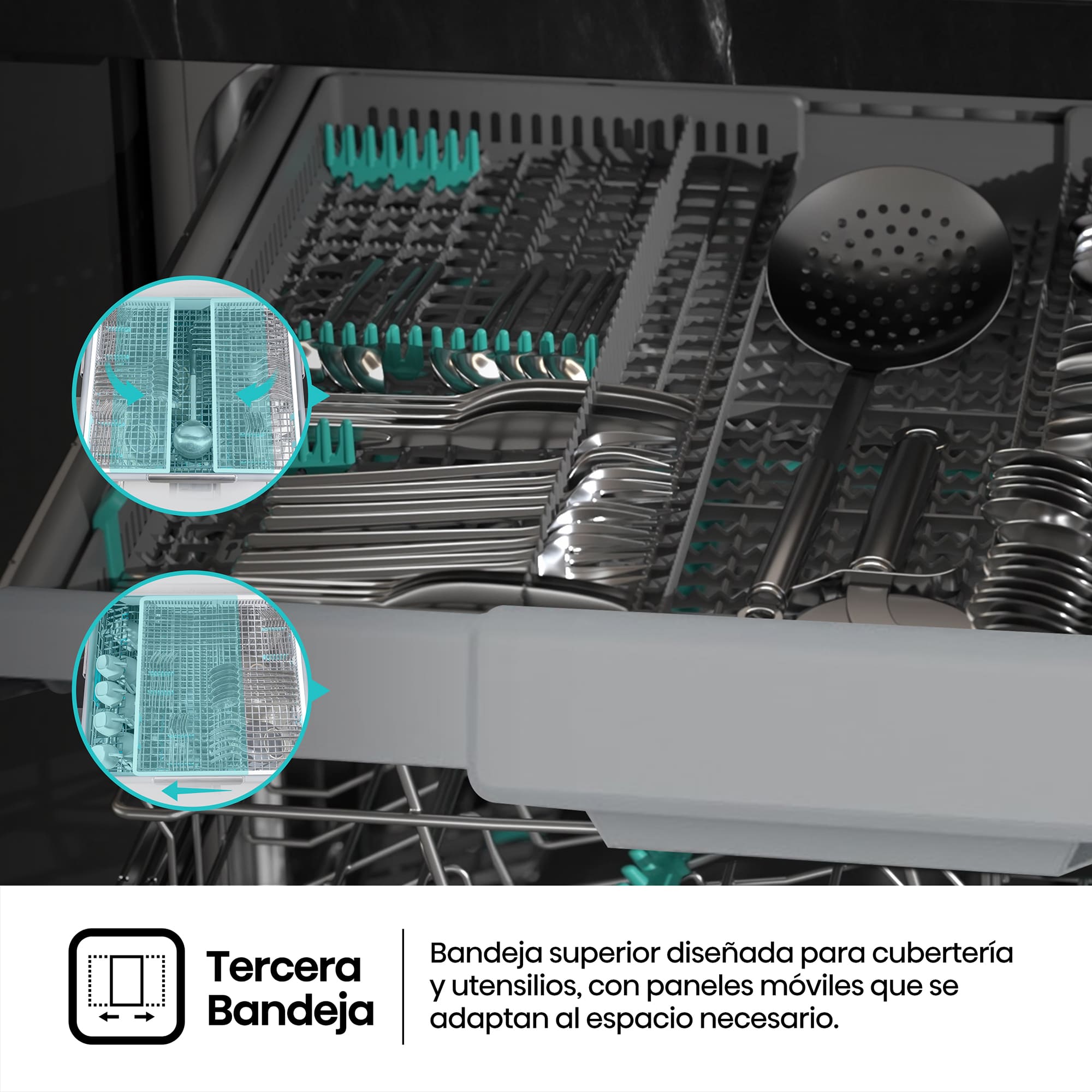 Hisense - HS663A90XUK – Lavavajillas 60Cm De Libre Instalación, Clase A, Capacidad 16 Serv., Color Inox