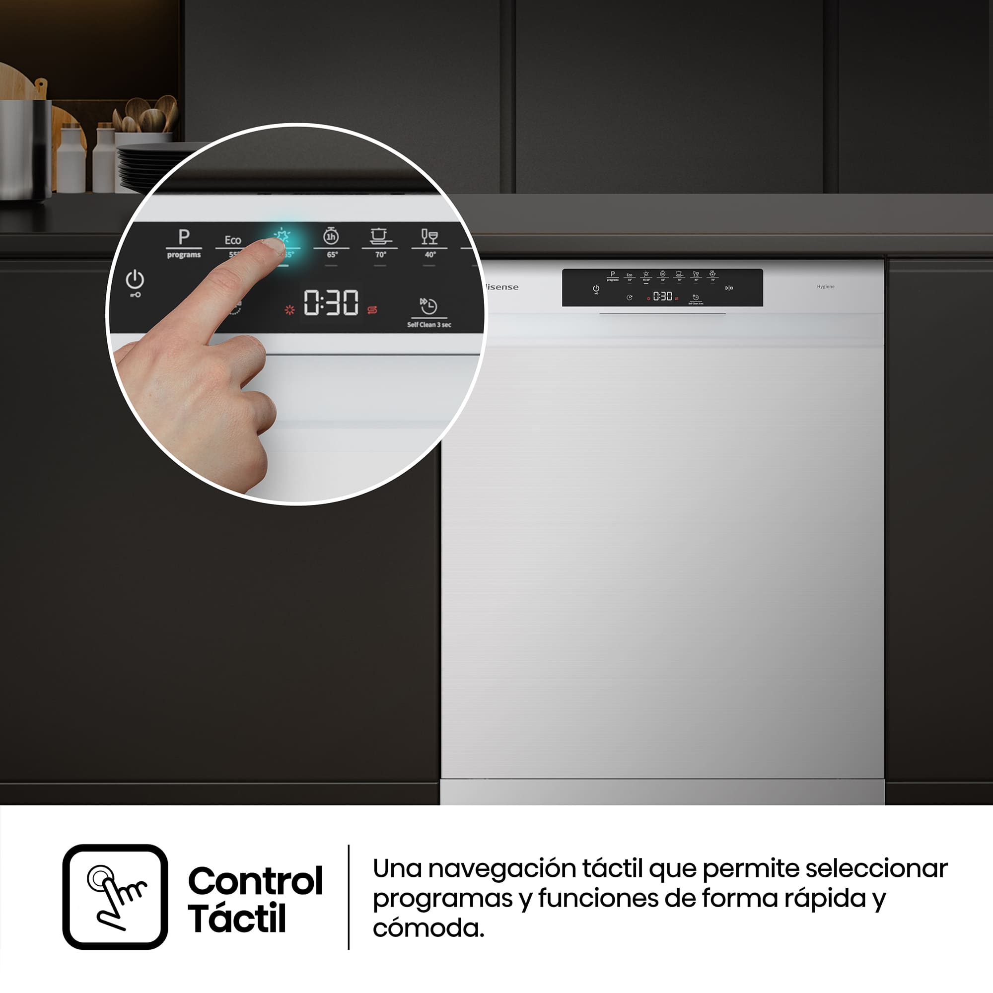 Hisense - HS643B90W – Lavavajillas 60Cm De Libre Instalación, Clase B, Capacidad 15 Serv., Color Blanco