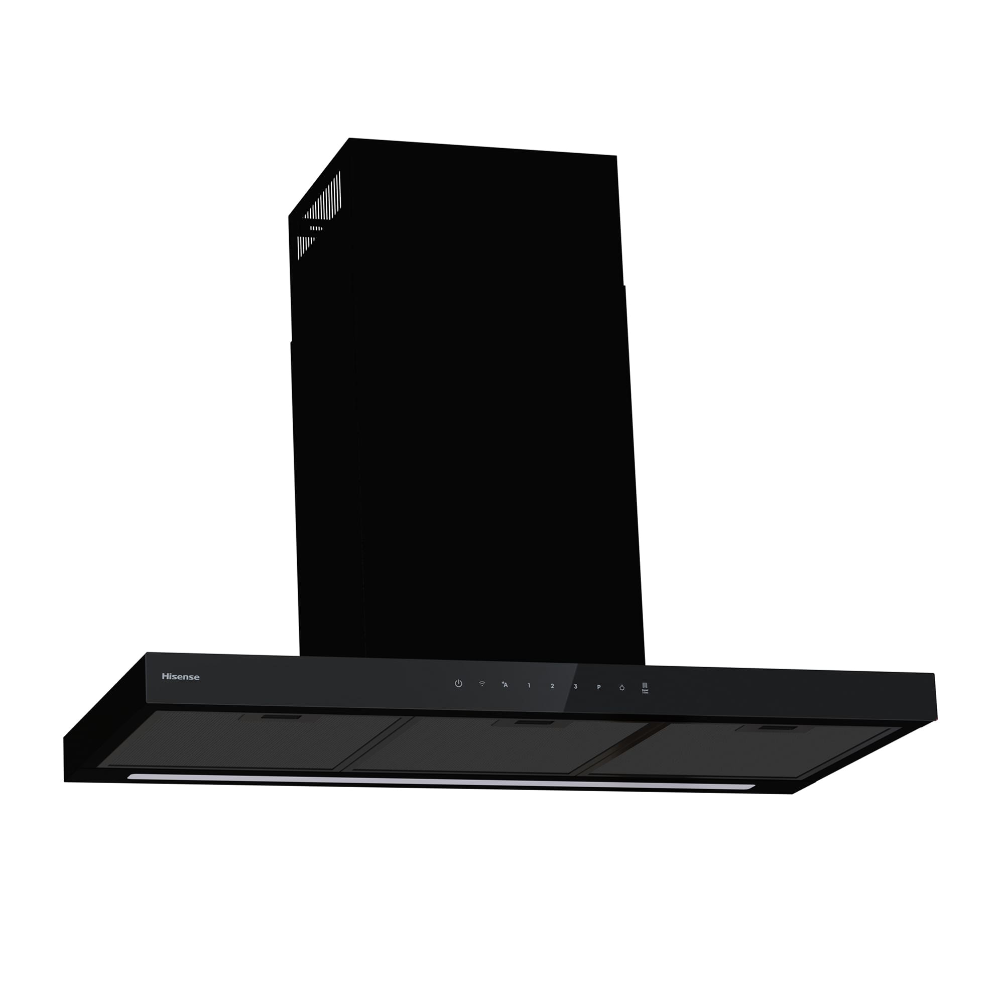 Hisense - CH9T6226B – Campana T Invertida 90Cm, Clase A+, Capacidad 446M³/H, Color Negro