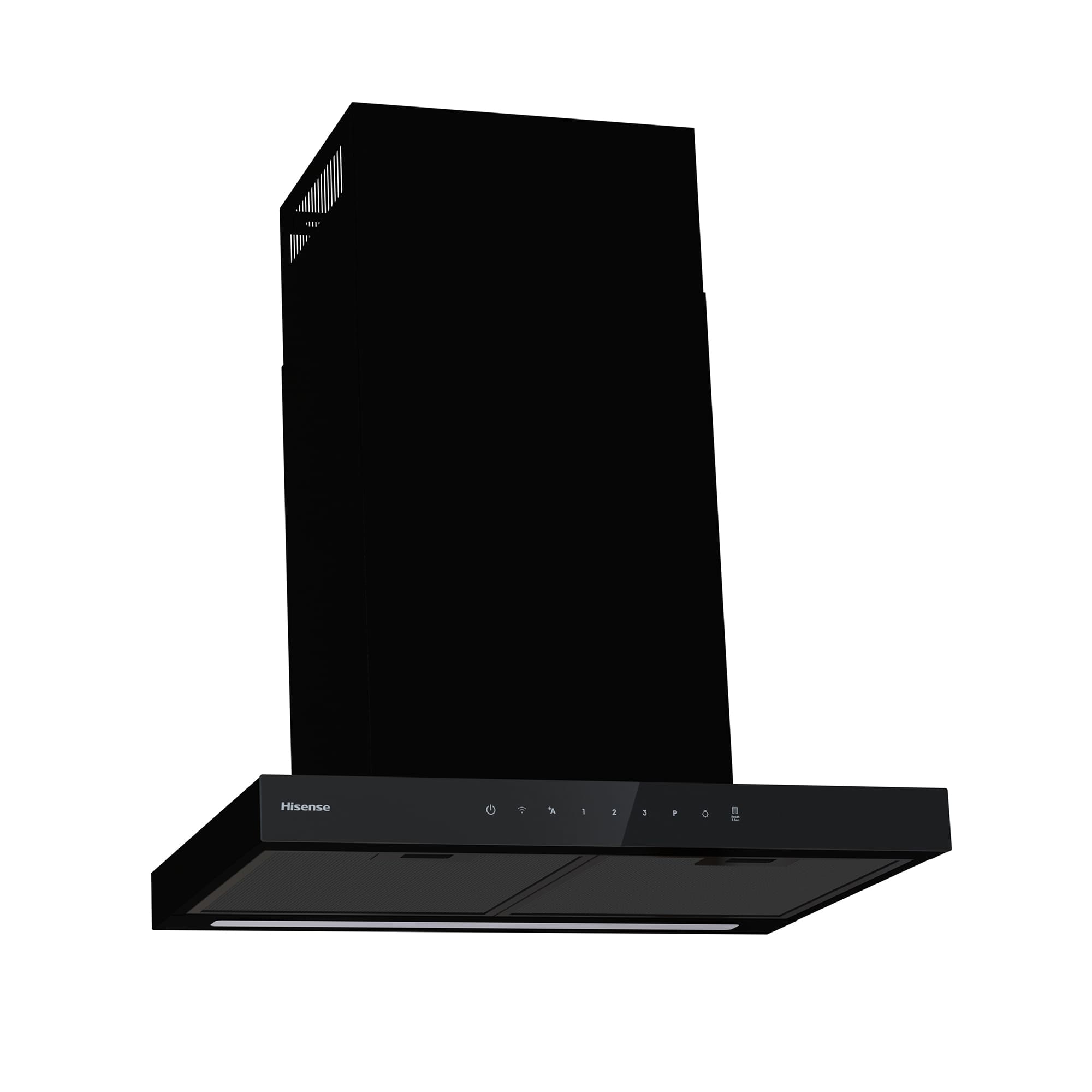 Hisense - CH6T6226B – Campana T Invertida 60Cm, Clase A+, Capacidad 446M³/H, Color Negro