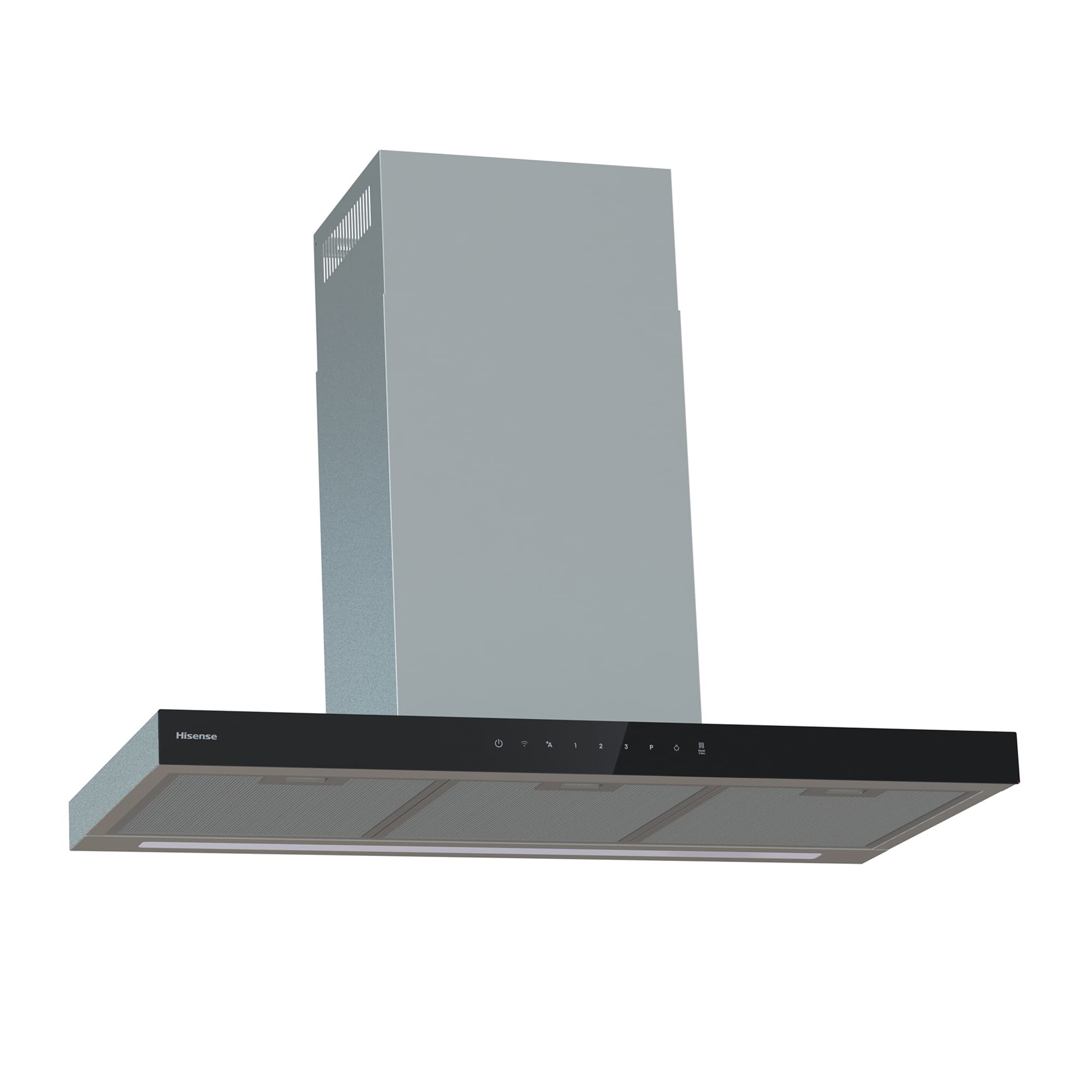 Hisense - CH9T6226XGB – Campana T Invertida 90Cm, Clase A+, Capacidad 446M³/H, Color Inox