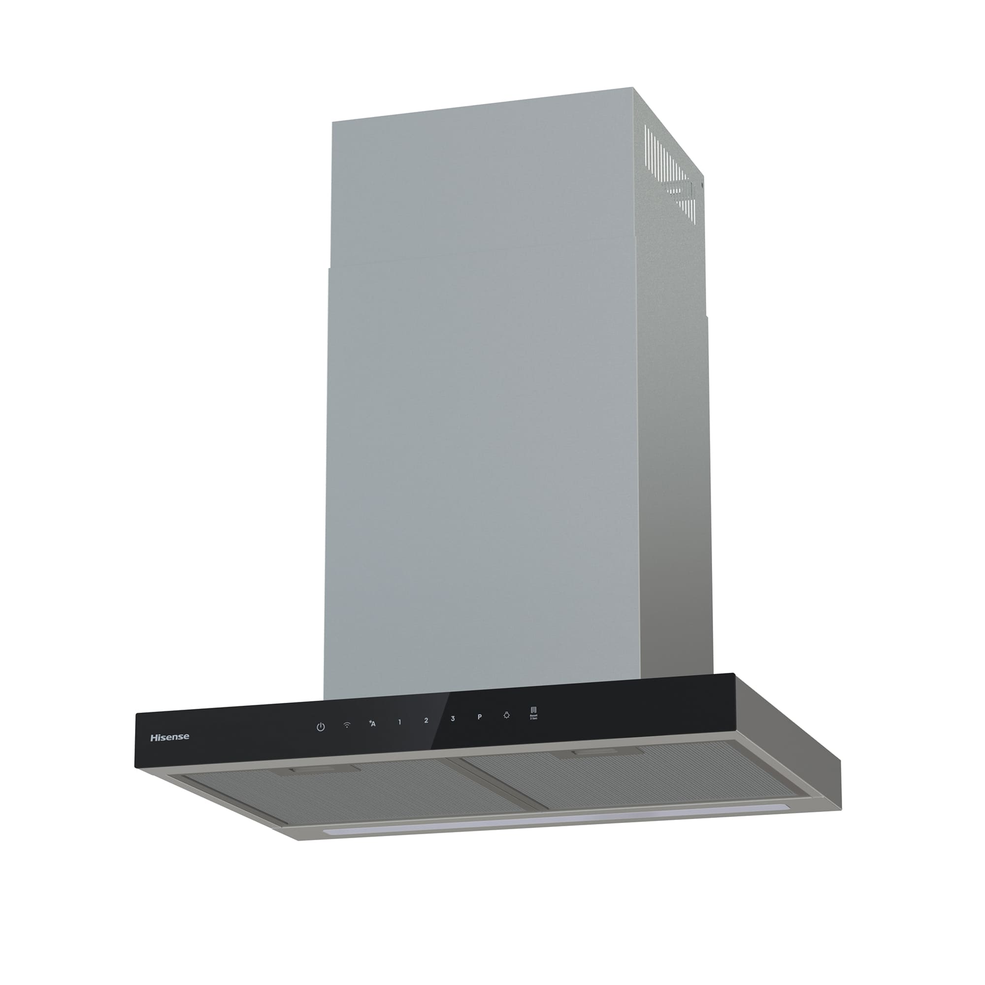 Hisense - CH6T6226XGB – Campana T Invertida 60Cm, Clase A+, Capacidad 446M³/H, Color Inox