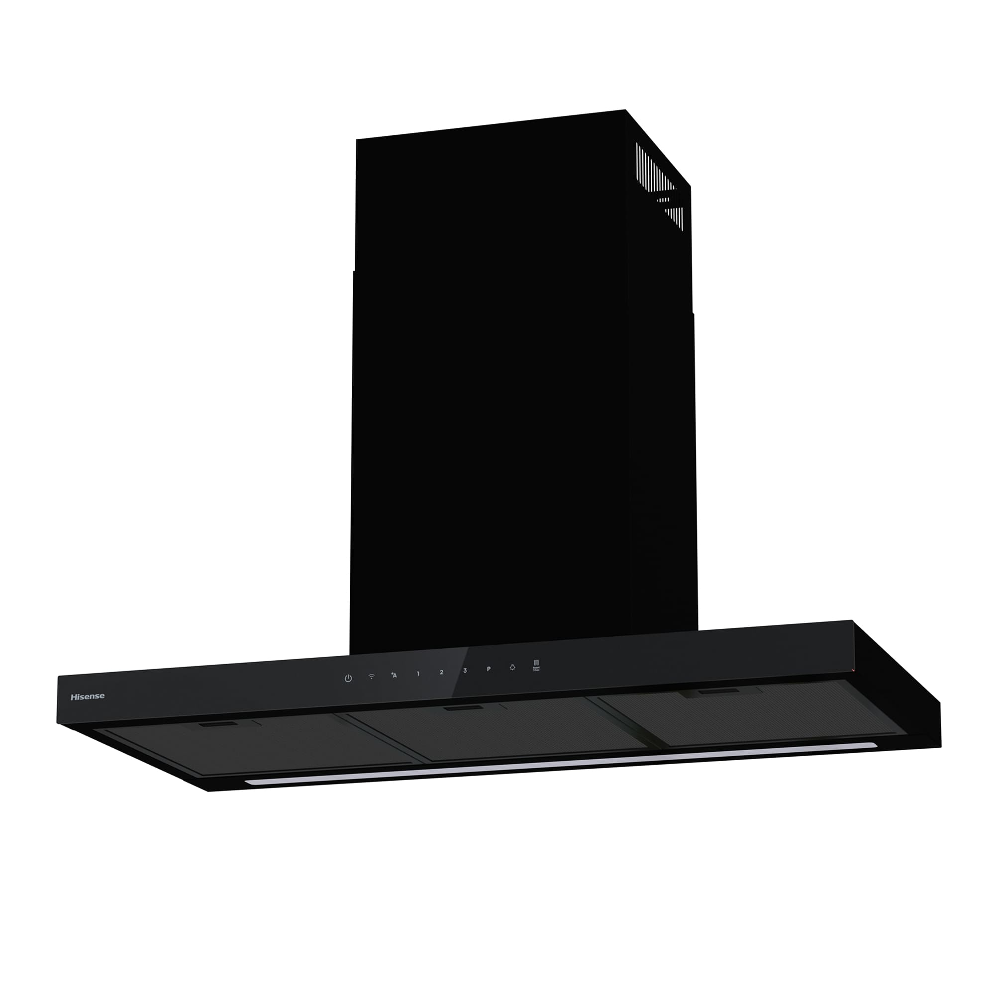 Hisense - CH9T6226B – Campana T Invertida 90Cm, Clase A+, Capacidad 446M³/H, Color Negro