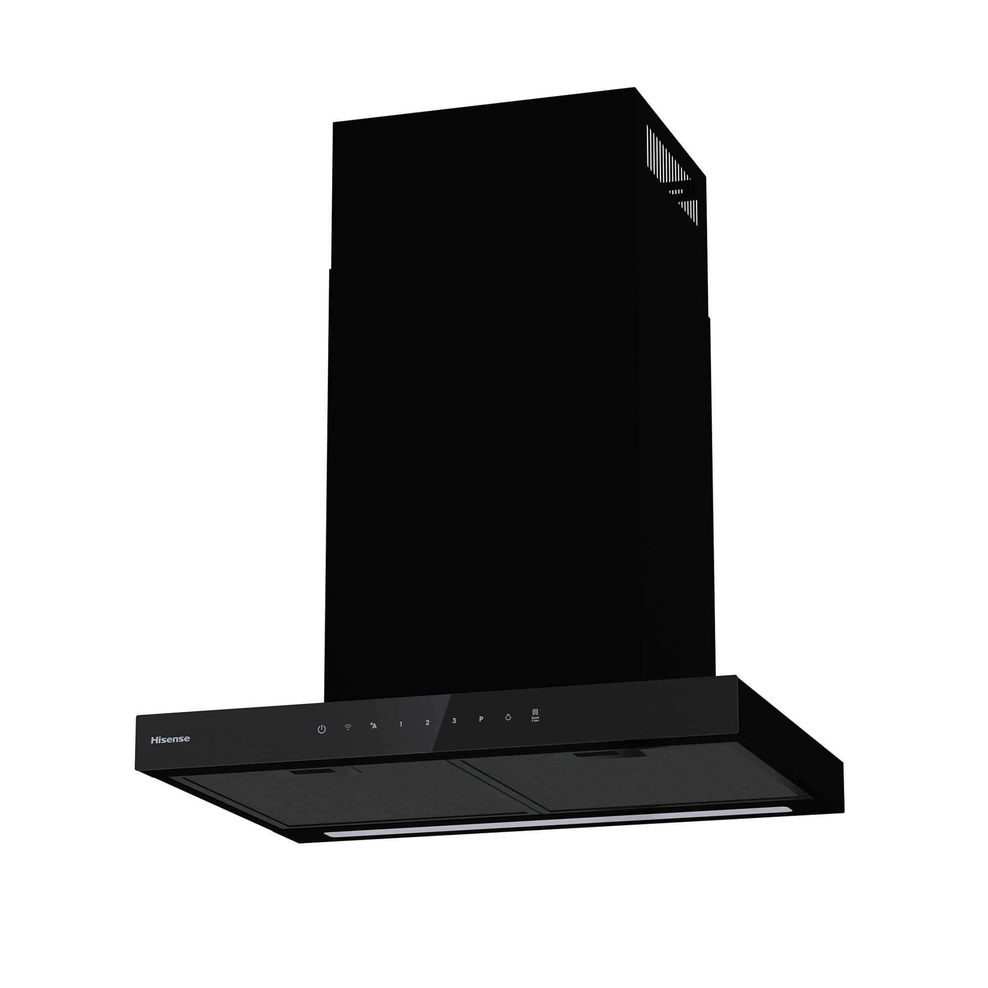 Hisense - CH6T6226B – Campana T Invertida 60Cm, Clase A+, Capacidad 446M³/H, Color Negro