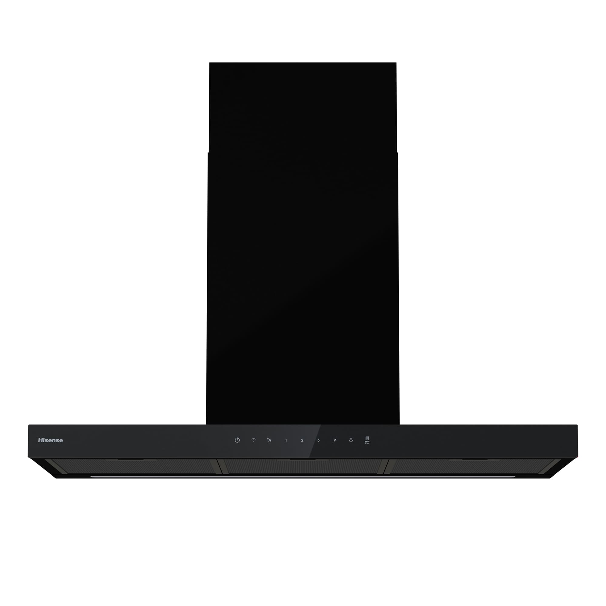 Hisense - CH9T6226B – Campana T Invertida 90Cm, Clase A+, Capacidad 446M³/H, Color Negro