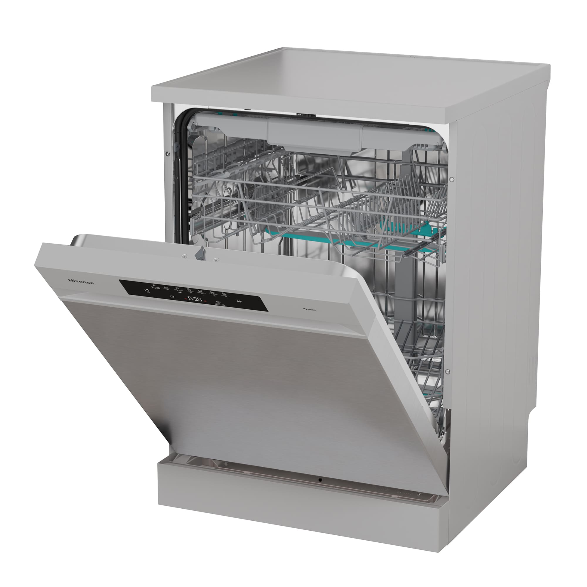 Hisense - HS643B90X – Lavavajillas 60Cm De Libre Instalación, Clase B, Capacidad 15 Serv., Color Inox