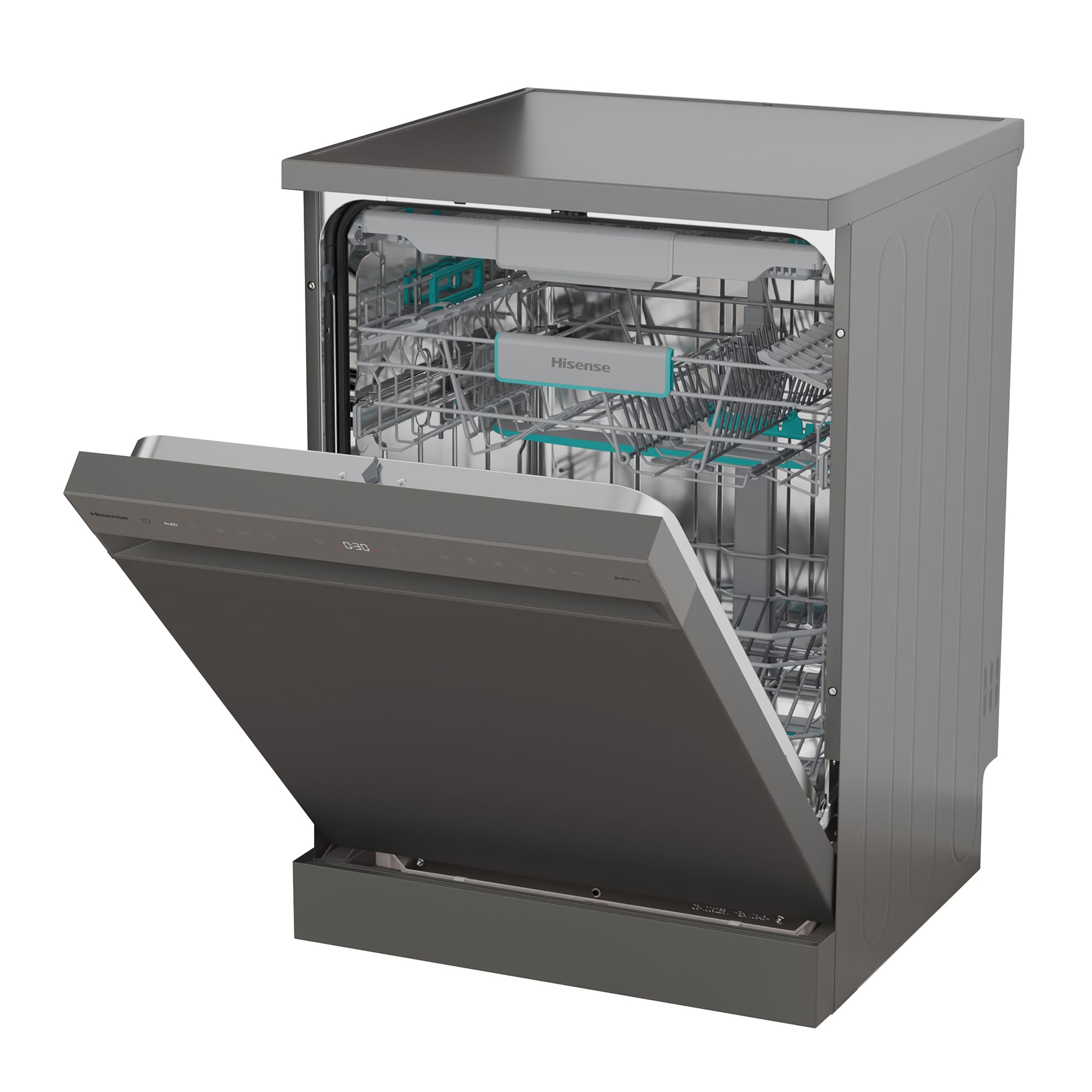 Hisense - HS663A90XUK – Lavavajillas 60Cm De Libre Instalación, Clase A, Capacidad 16 Serv., Color Inox