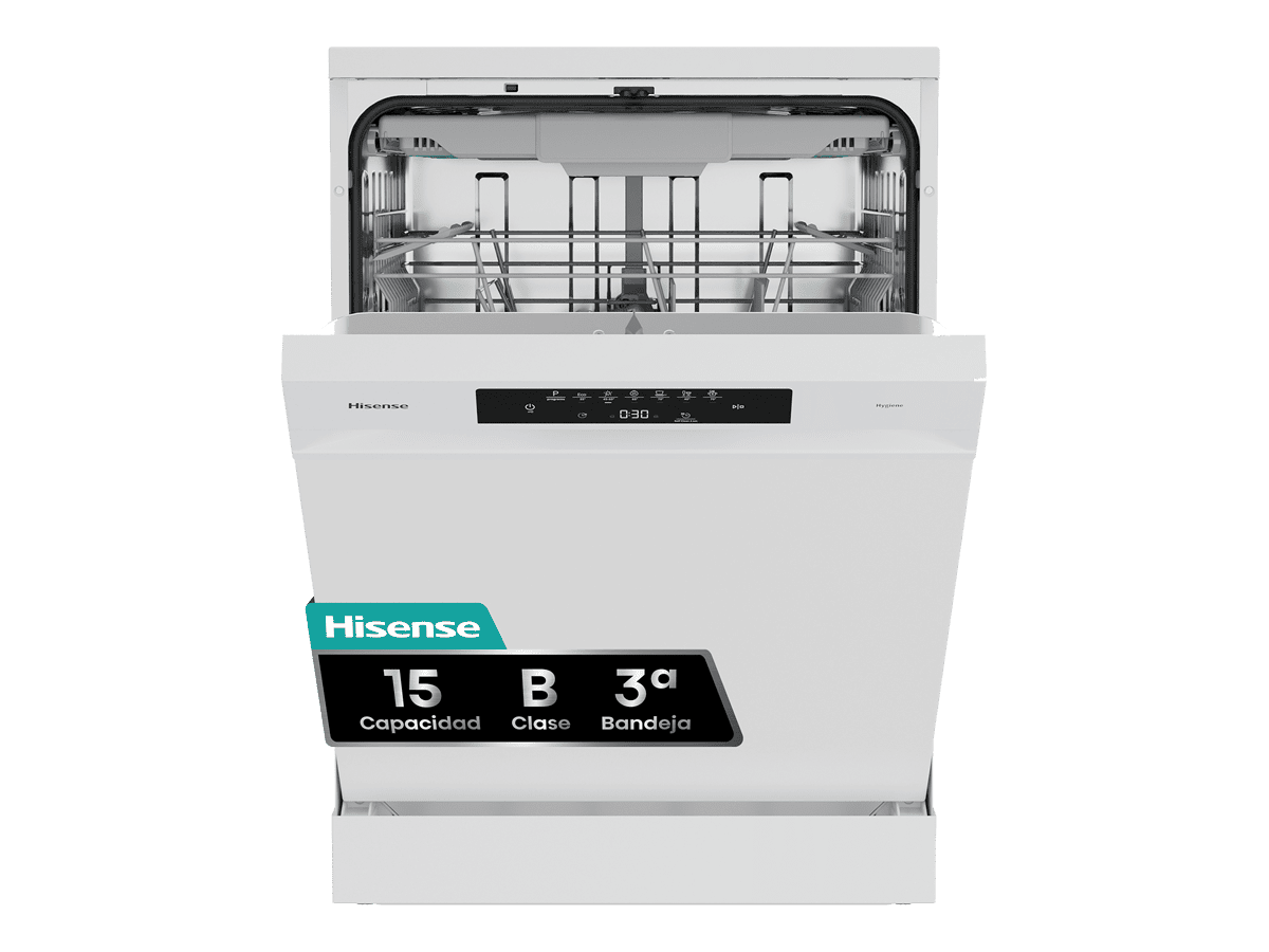 HS643B90W - Lavavajillas 60Cm De Libre Instalación, Clase B, Capacidad 15 Serv., Color Blanco