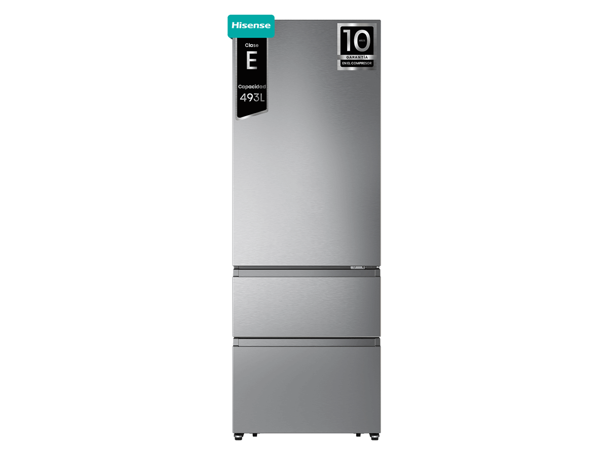 RT641N4AIE - Frigorífico Combi 3 Puertas, Clase E , 493L, Inox