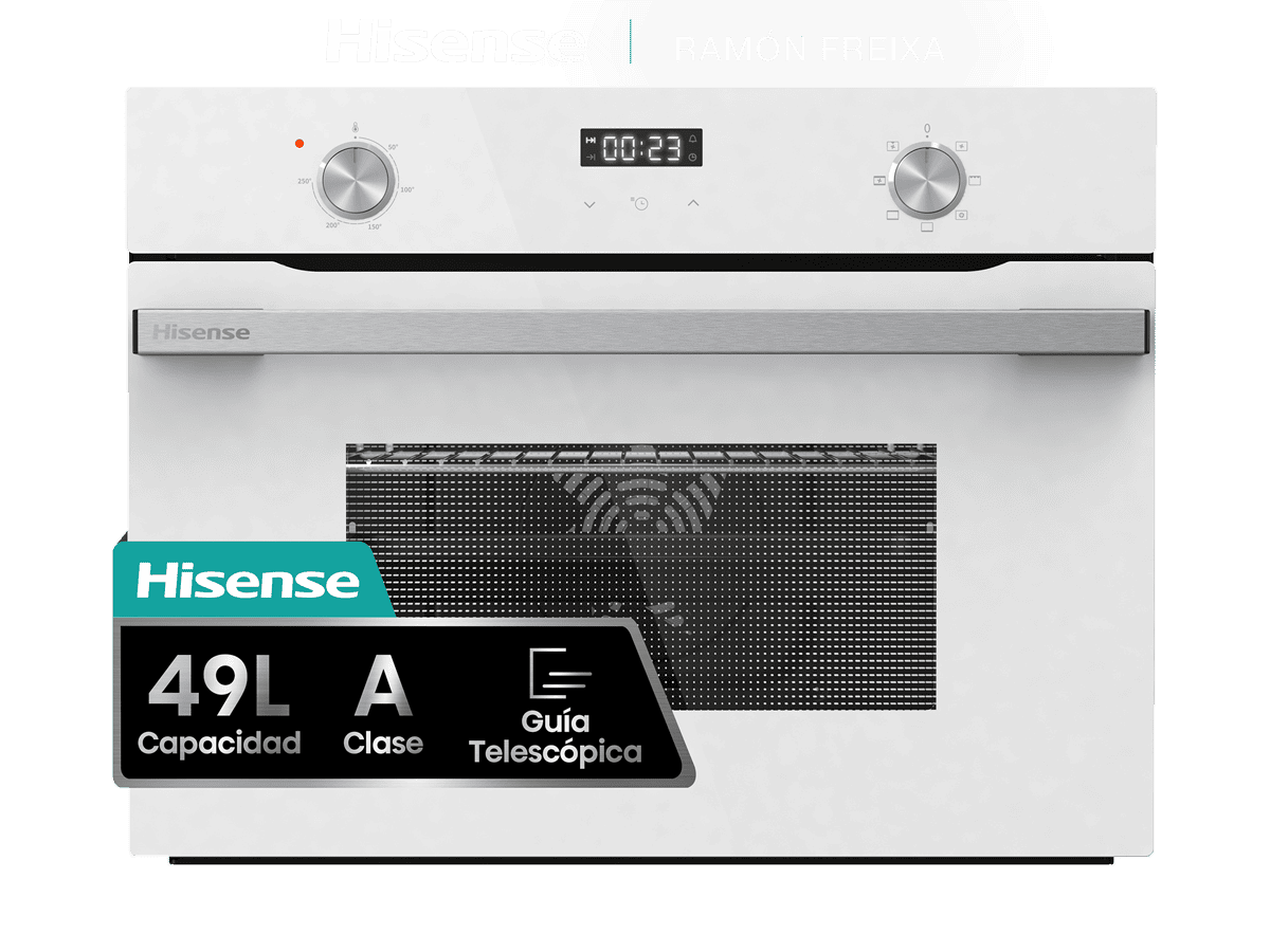 BI44221AWG - Horno Compacto, Clase A, Capacidad 49L, Color Cristal Blanco