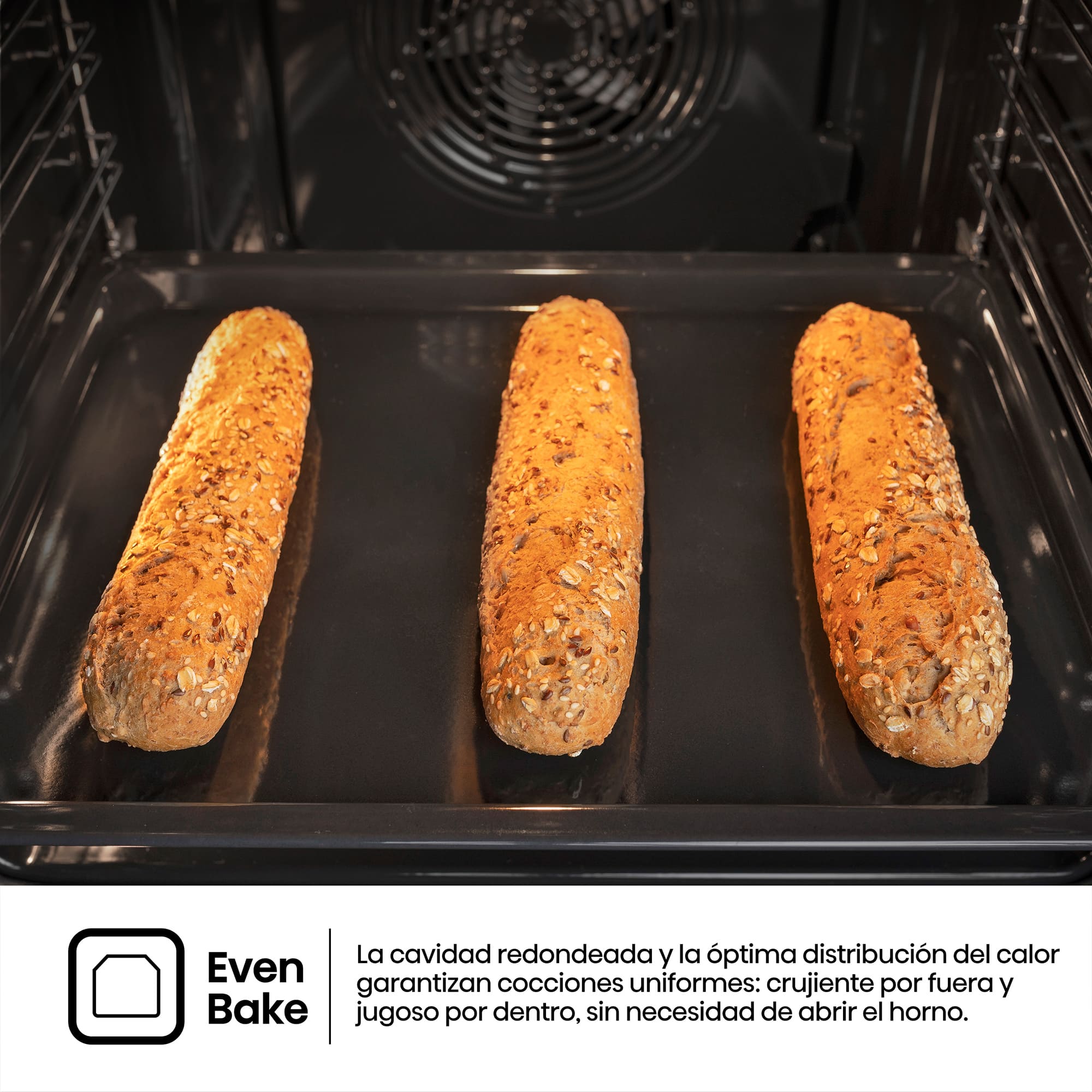 Hisense - BI44221AX – Horno Compacto, Clase A, Capacidad 49L, Color Inox