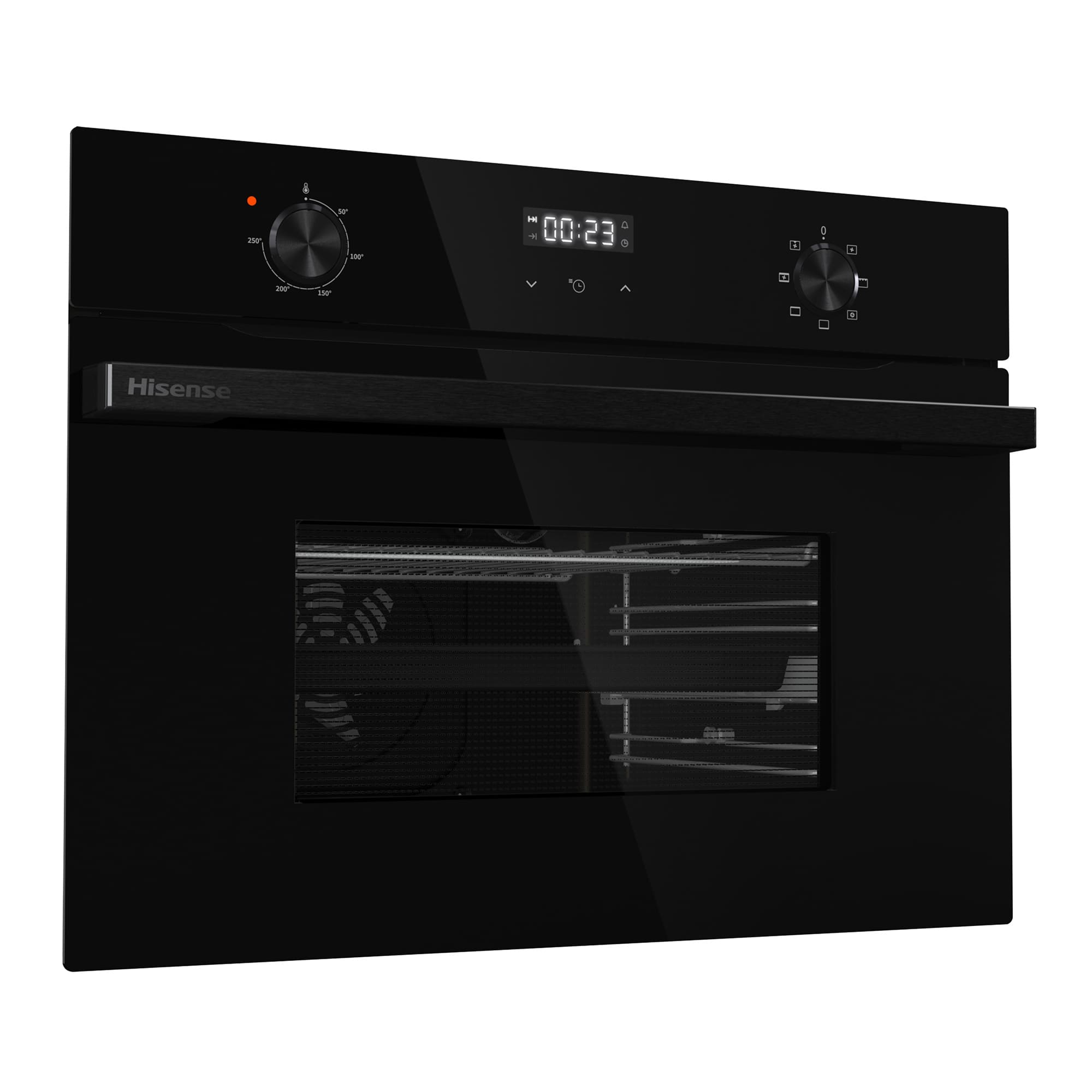 Hisense - BI44221ABG – Horno Compacto, Clase A, Capacidad 49L, Color Cristal Negro