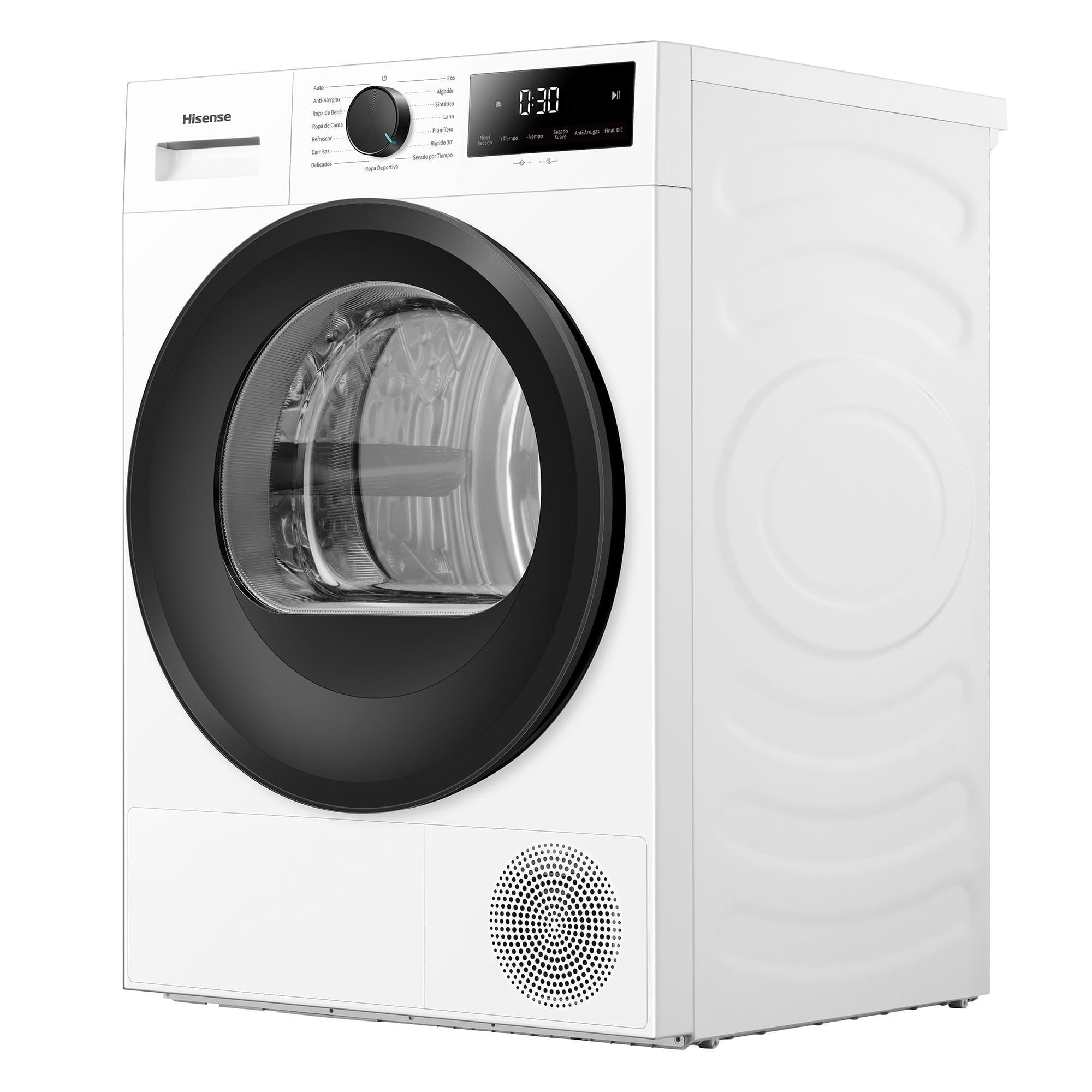 Hisense - DH1I900UWDC – Secadora De Libre Instalación, Clase D, Capacidad 9 Kg, Color Blanco