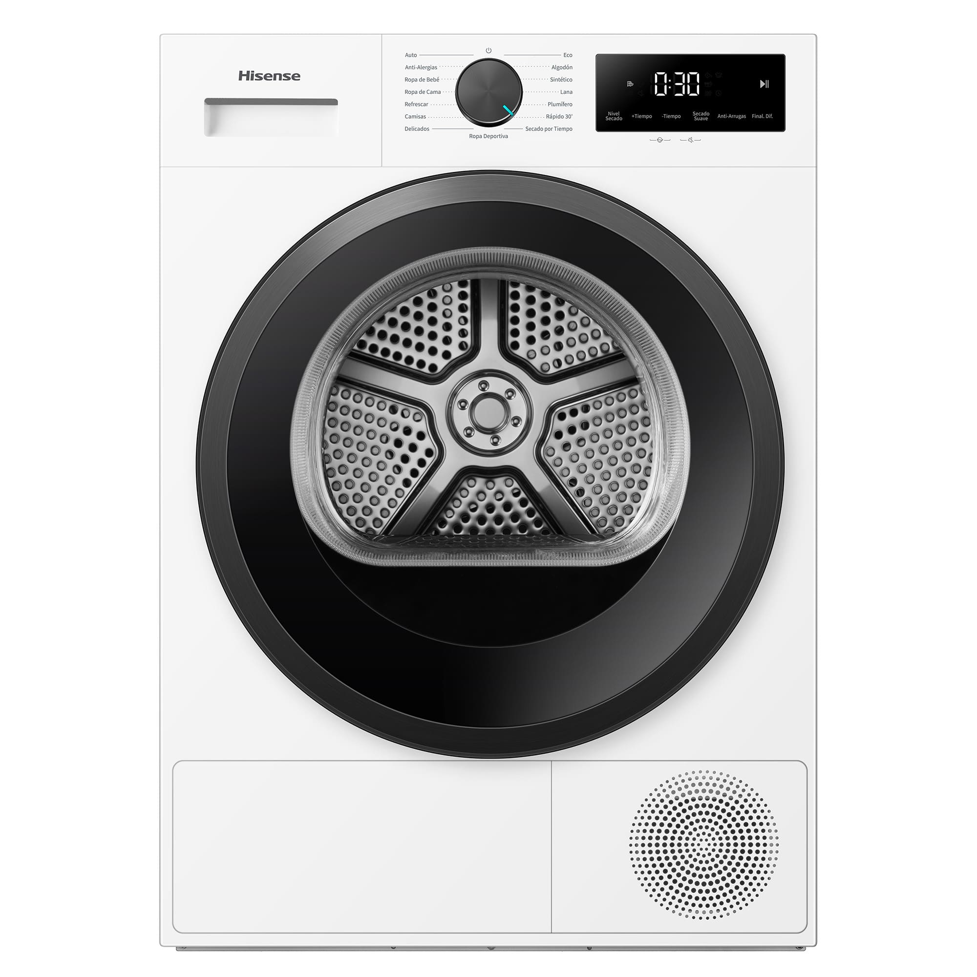 Hisense - DH1I800UWDE – Secadora De Libre Instalación, Clase D, Capacidad 8 Kg, Color Blanco