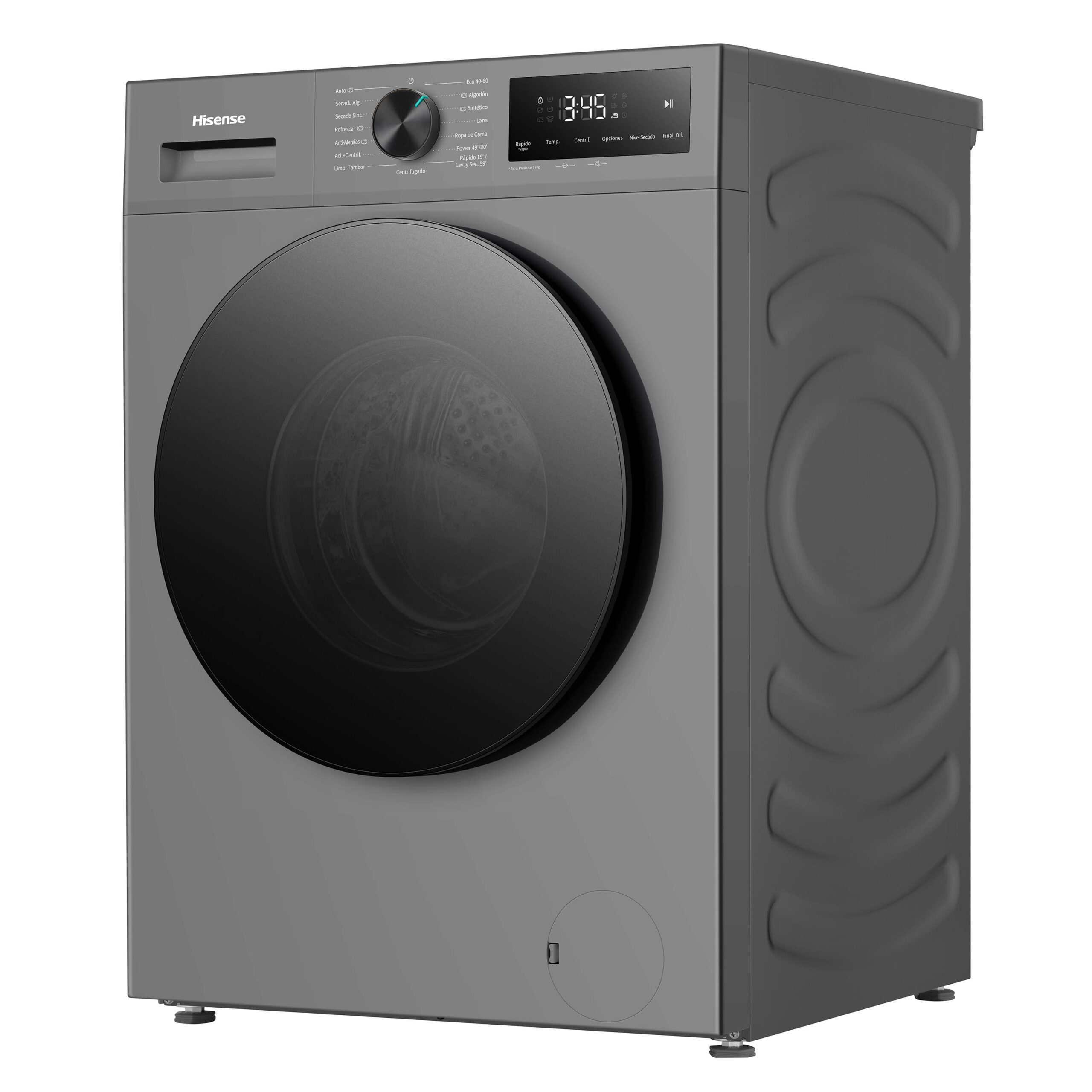 Hisense - WD1I9042BTF2 – Lavasecadora De Libre Instalación, Clase D, 9 kg/5 kg, 1310 rpm, Silver