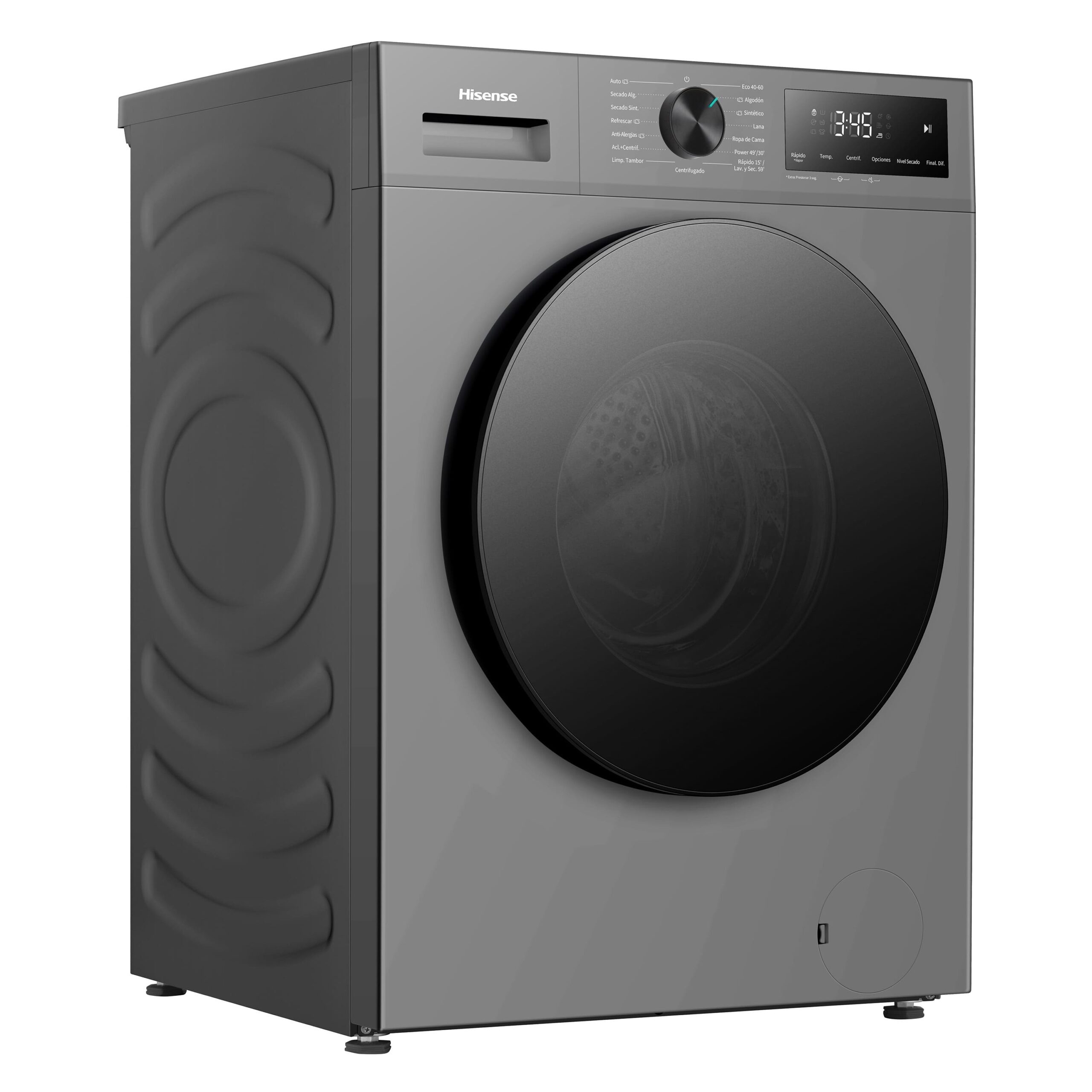 Hisense - WD1I9042BTF2 – Lavasecadora De Libre Instalación, Clase D, 9 kg/5 kg, 1310 rpm, Silver