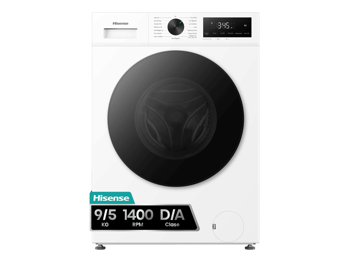 WD1I9042BWF2 - Lavasecadora De Libre Instalación, Clase D, 9 kg/5 kg, 1310 rpm, Blanco