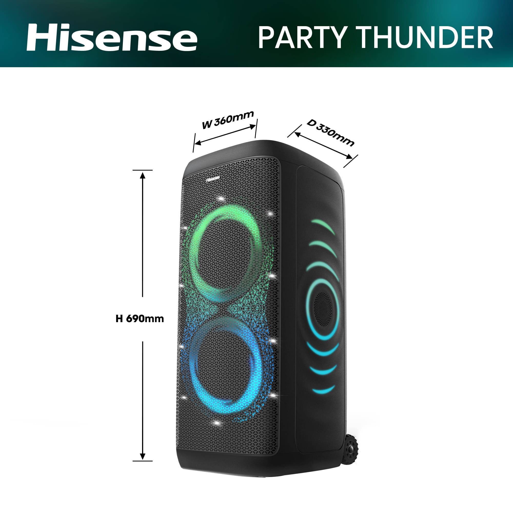 Hisense - Altavoz Pórtatil Hisense Party Thunder