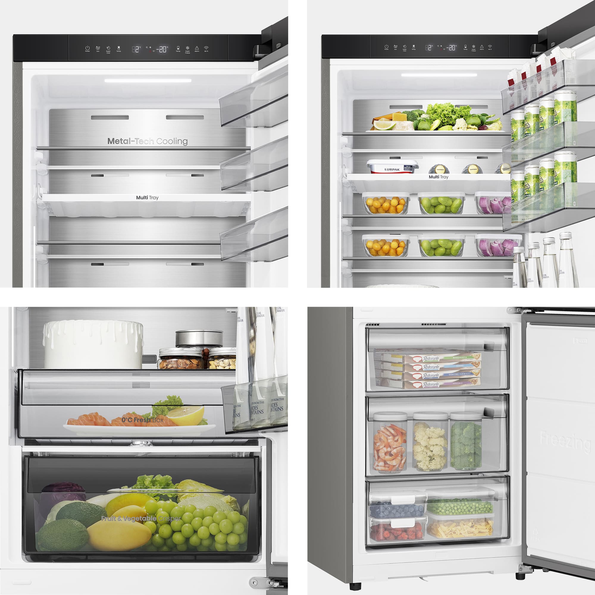 Hisense - RB370K3ASC – Frigorífico Combi 2 Puertas De Kitchenfit, Clase C, Capacidad 365L, Color Inox
