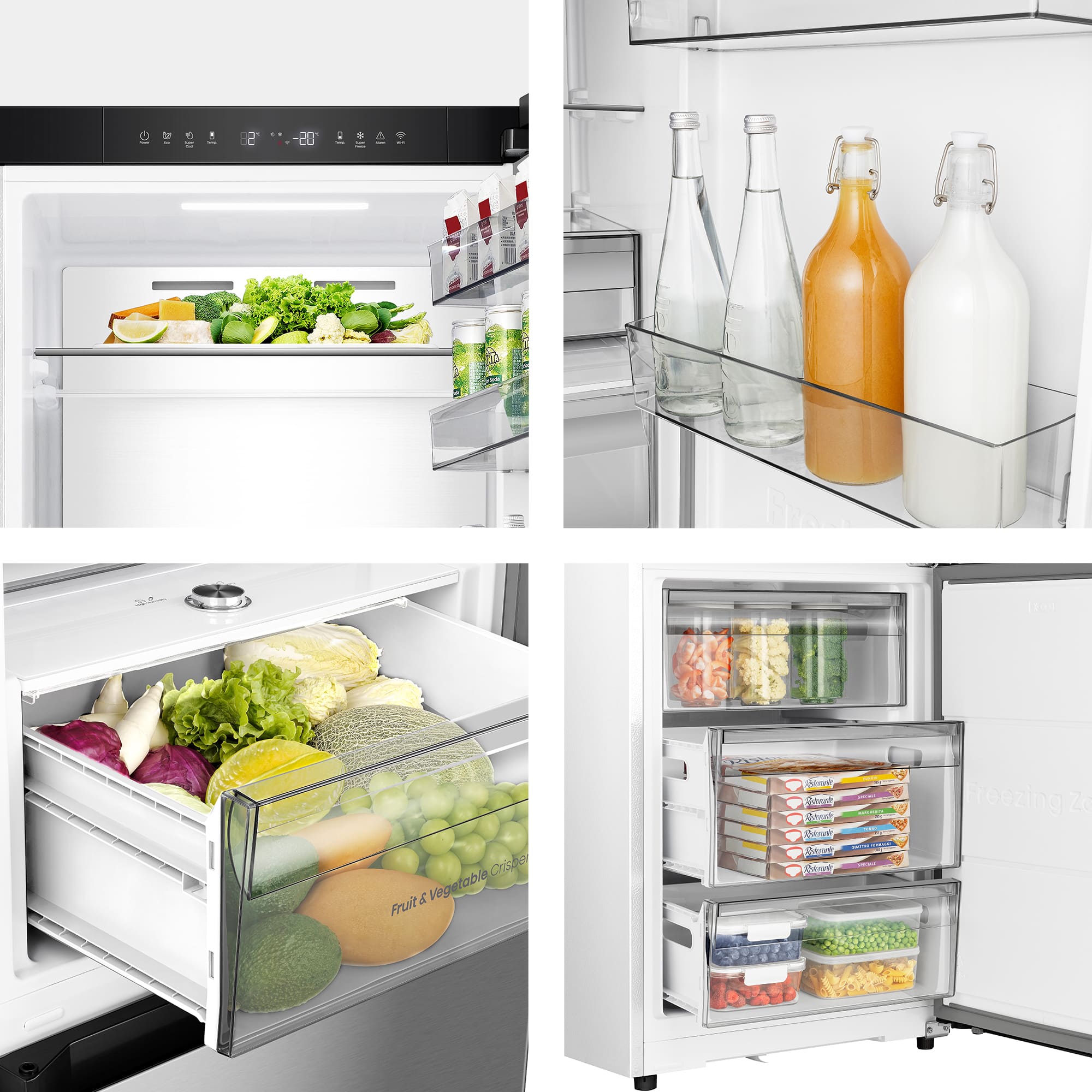 Hisense - RB330K3EWD – Frigorífico Combi 2 Puertas De Kitchenfit, Clase D, Capacidad 330L, Color Blanco