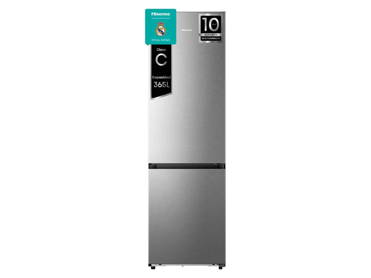 Hisense - RB370K3ASC – Frigorífico Combi 2 Puertas De Kitchenfit, Clase C, Capacidad 365L, Color Inox, , 