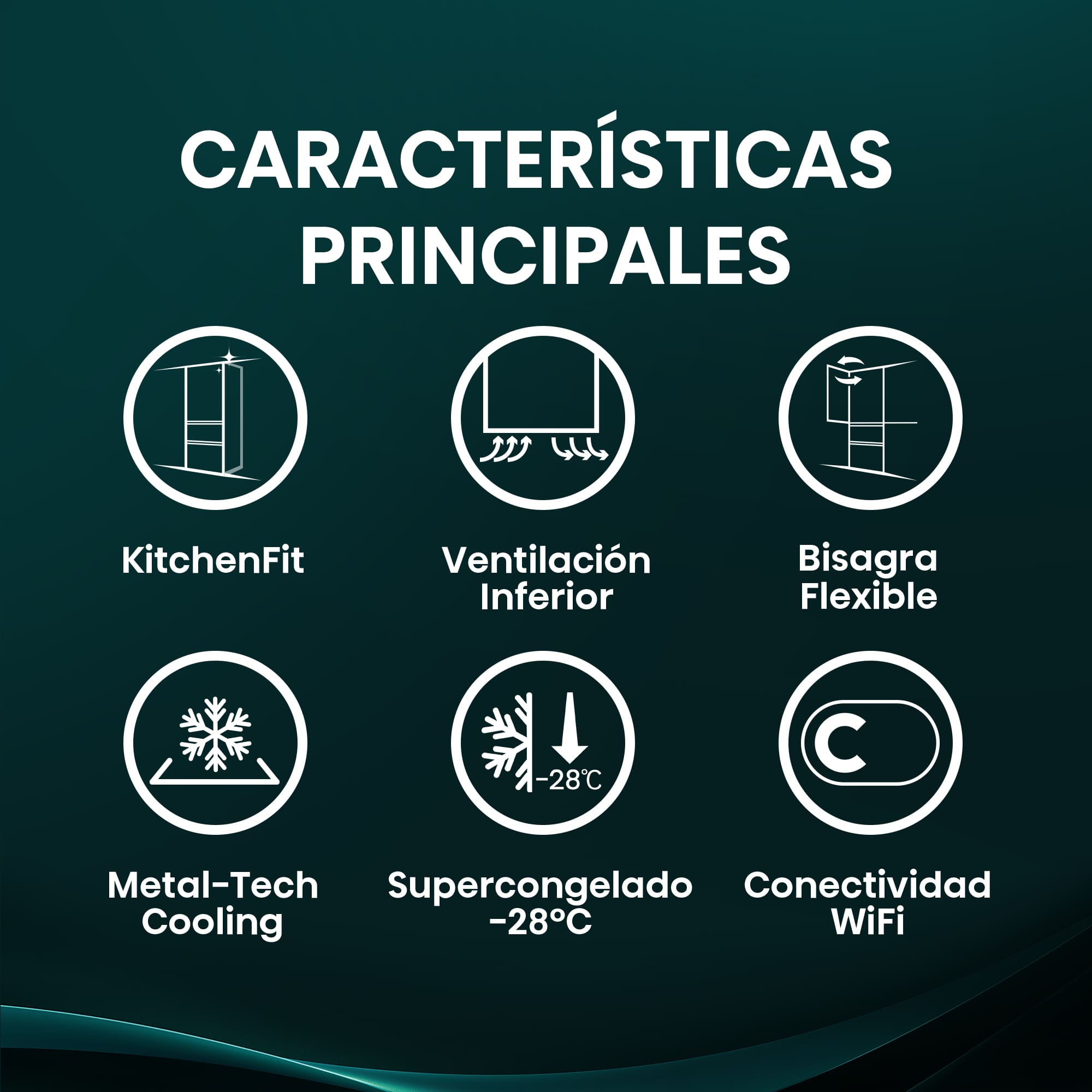 Hisense - RM360K3ASC1 – Frigorífico Combi 3 Puertas De Kitchenfit, Clase C , Capacidad 365L, Color Inox