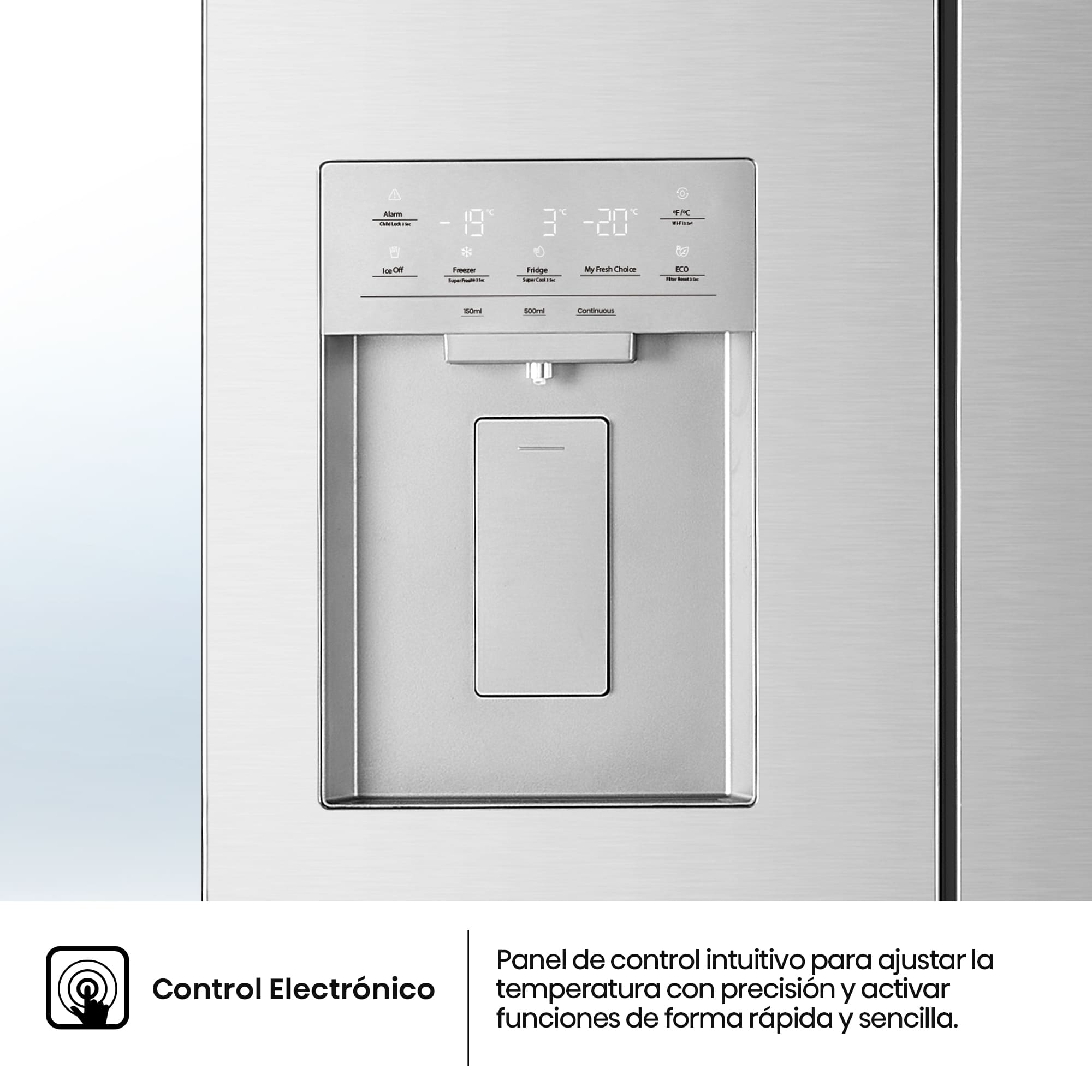 Hisense - RF512P5SSD – Frigorífico Americano Cajón Francés De Libre Instalación, Clase D, Capacidad 510L, Color Inox